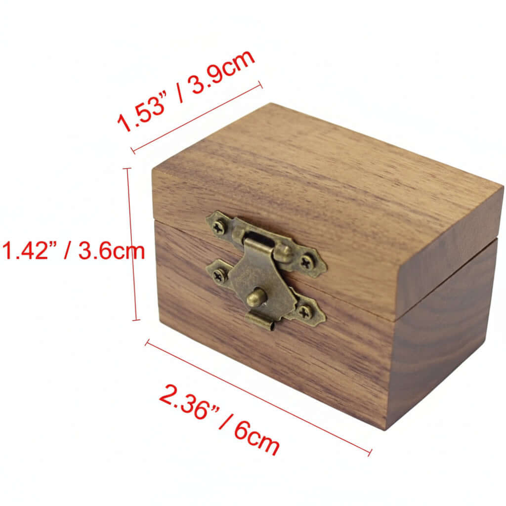 Personalized Vintage Ring Box –  Engraved Wood Name & Date Jewelry Box