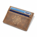 Personalized leatherette wallet clip with Personalized Engraving