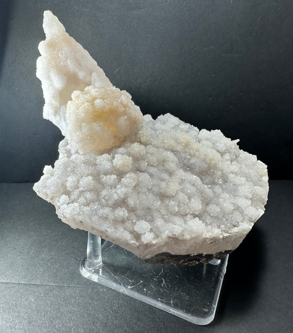 Druzy Calcite Cluster on Agate Brazil | Minerals | Wiccan Center