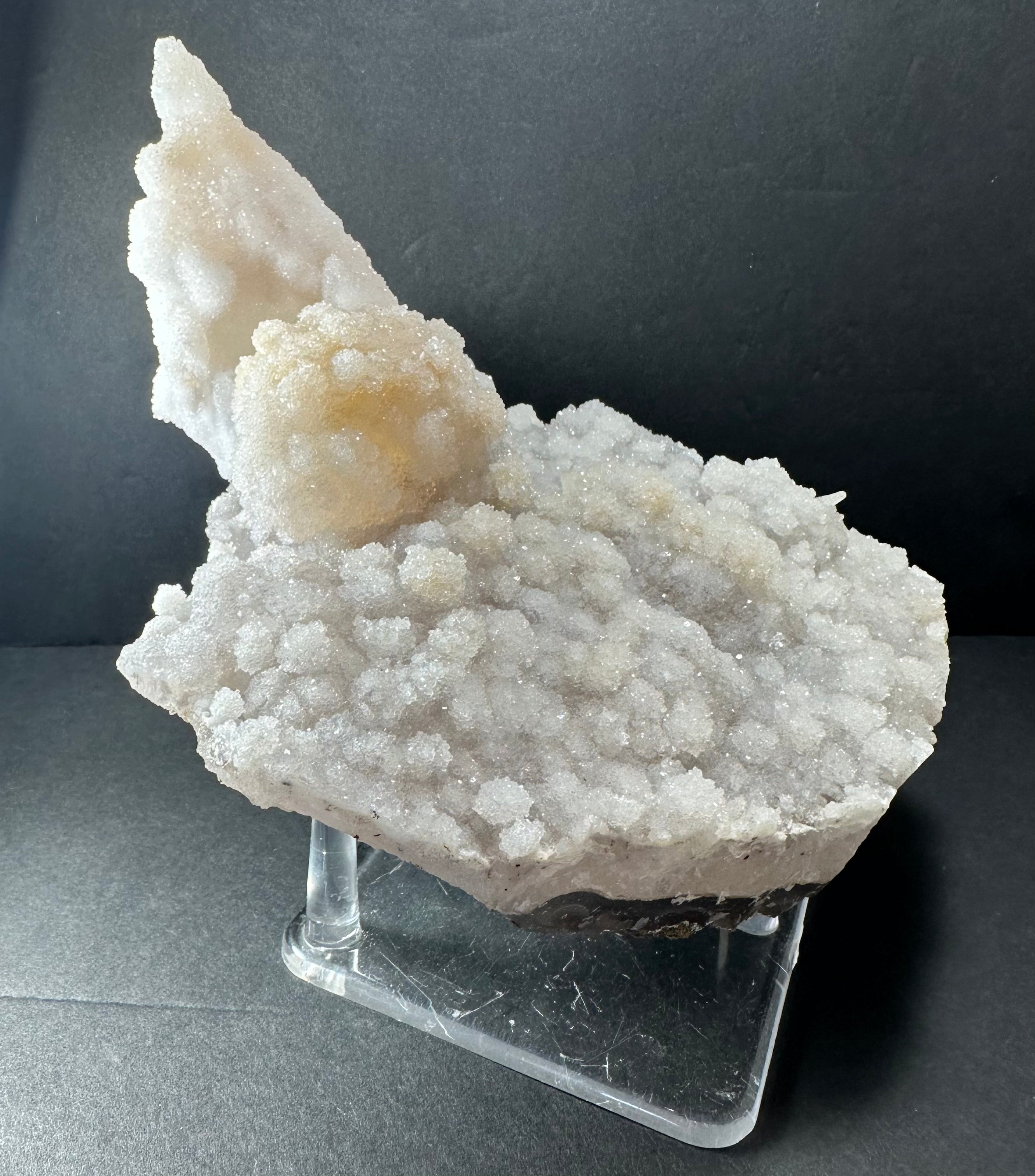 Druzy Calcite Cluster on Agate Brazil | Minerals | Wiccan Center