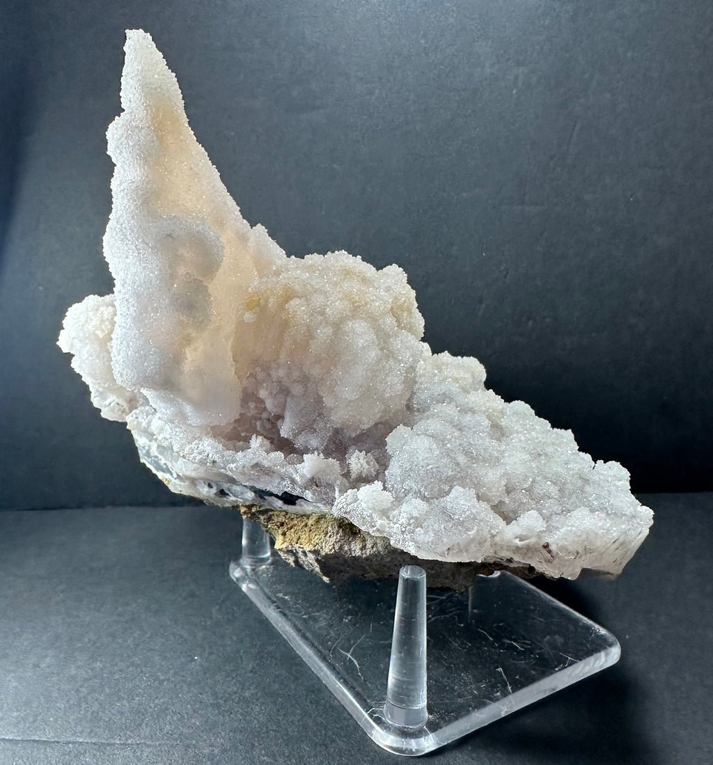 Druzy Calcite Cluster on Agate Brazil | Minerals | Wiccan Center