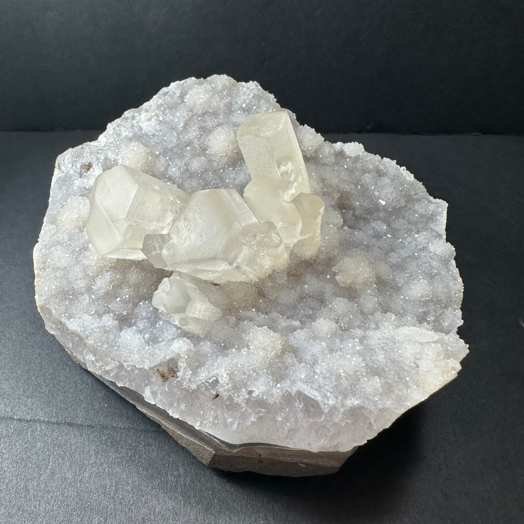 Druzy Calcite Cluster on Agate Brazil | Minerals | Wiccan Center