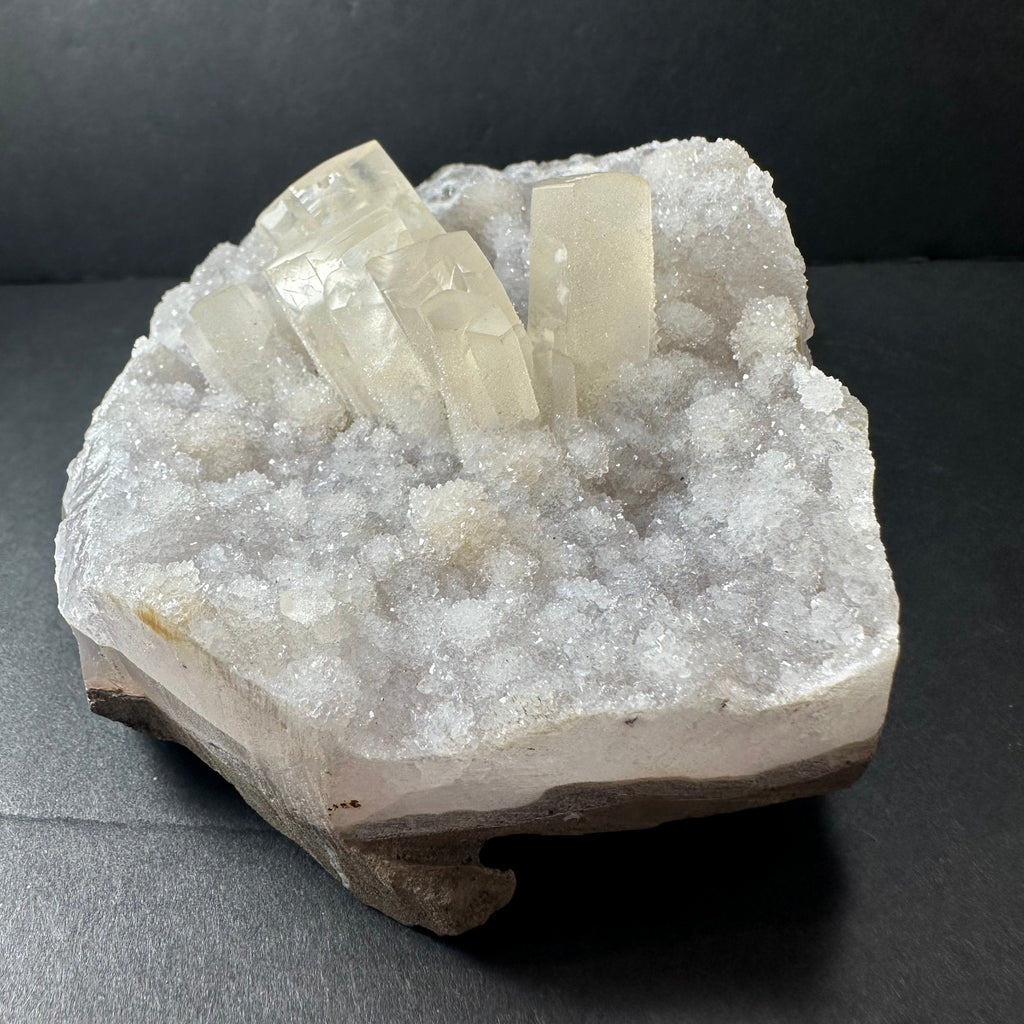 Druzy Calcite Cluster on Agate Brazil | Minerals | Wiccan Center
