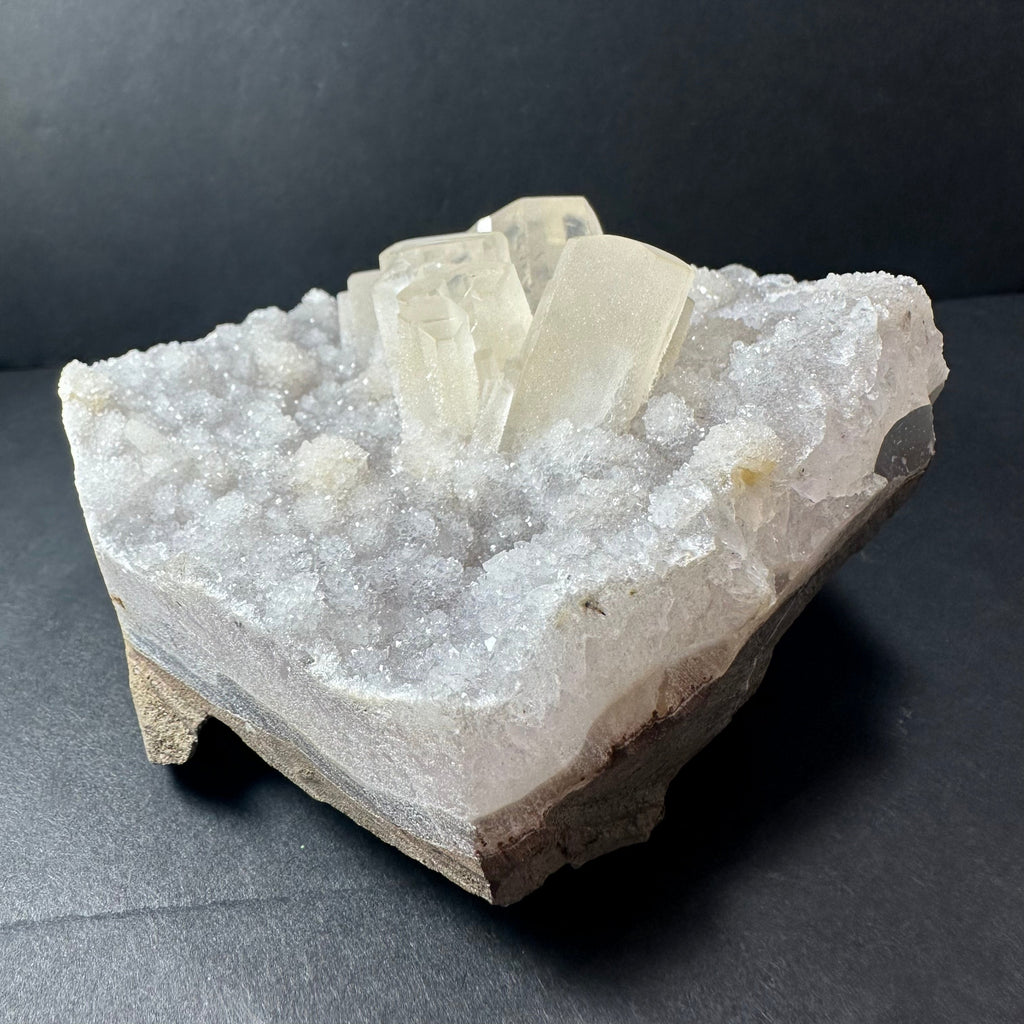 Druzy Calcite Cluster on Agate Brazil | Minerals | Wiccan Center