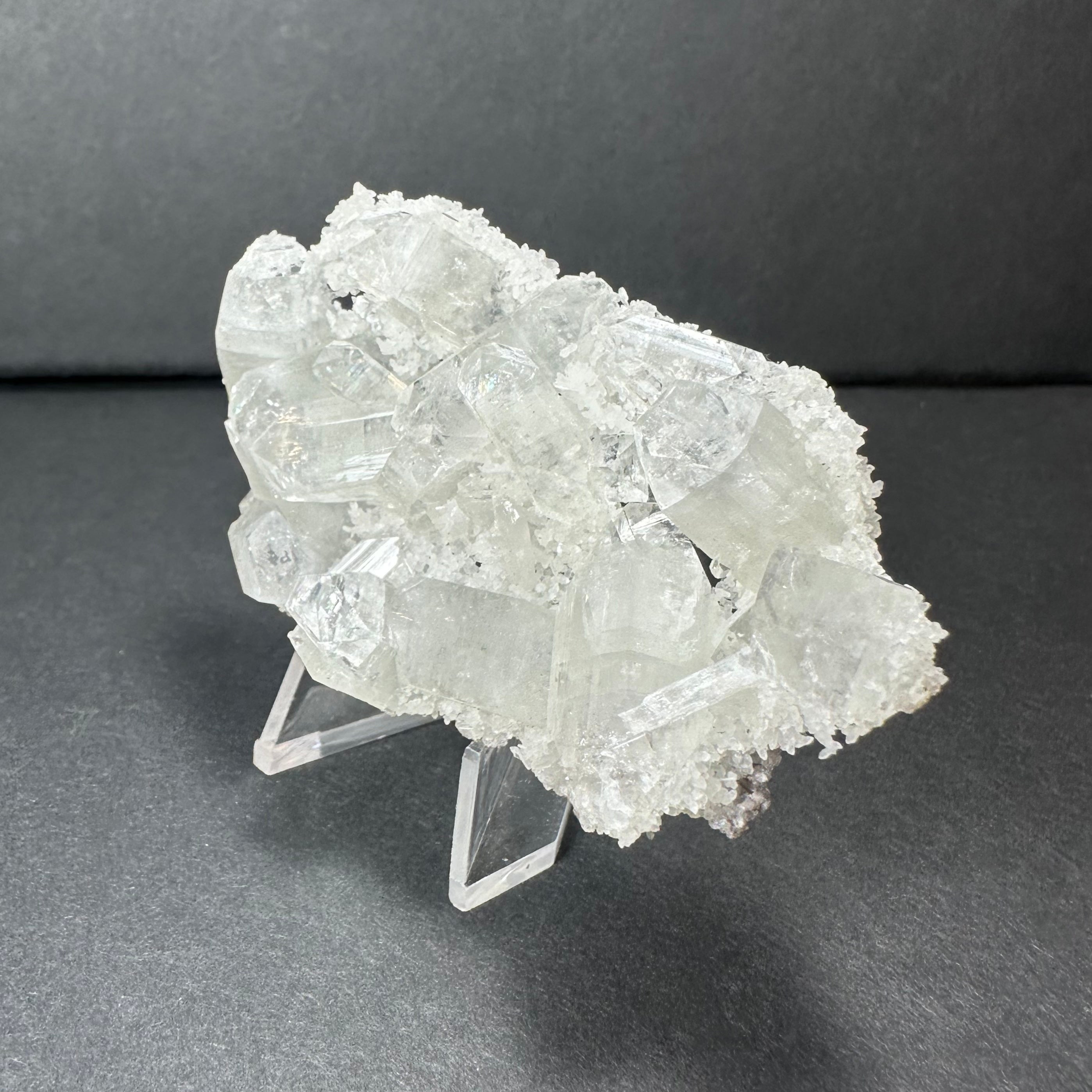Clear Apophyllite Crystal Cluster Micro Specimen from India | Minerals | Wiccan Center