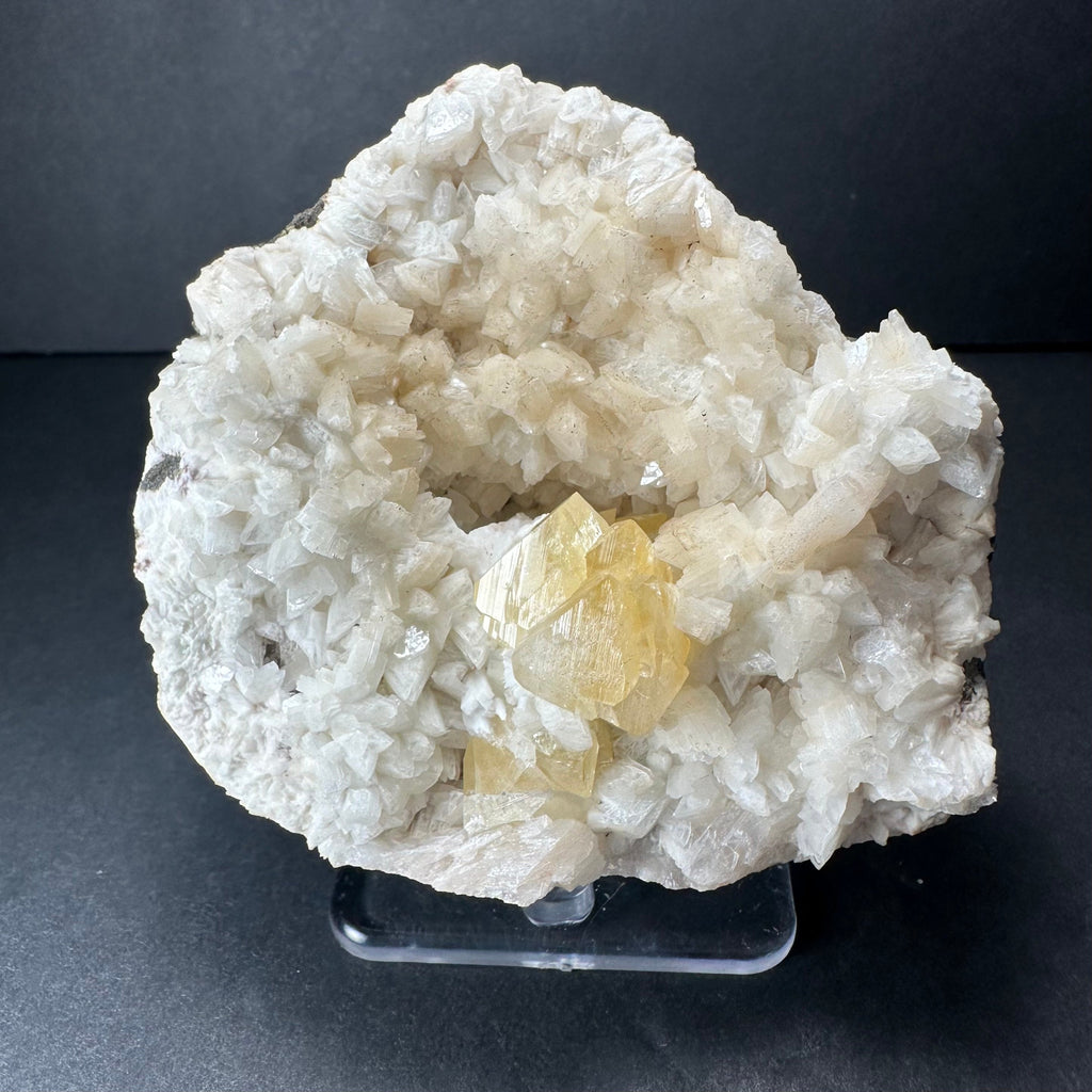Yellow Powellite with Heulandite from Maharashtra, Pune, India | Minerals | Wiccan Center