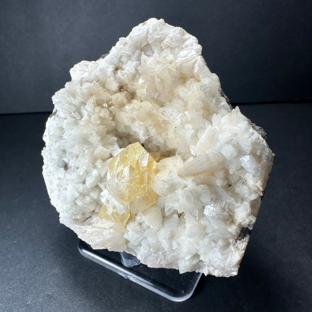 Yellow Powellite with Heulandite from Maharashtra, Pune, India | Minerals | Wiccan Center
