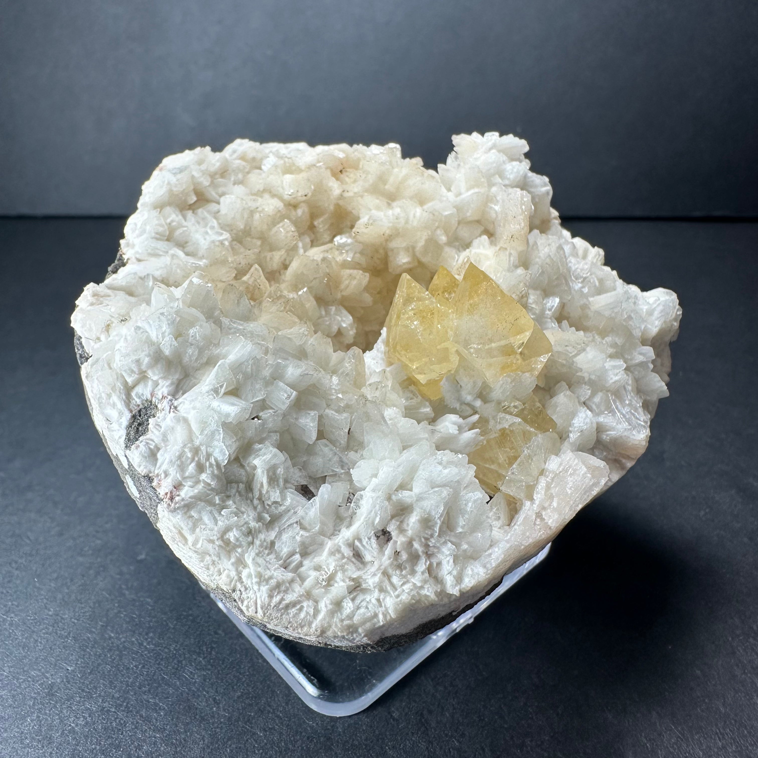 Yellow Powellite with Heulandite from Maharashtra, Pune, India | Minerals | Wiccan Center