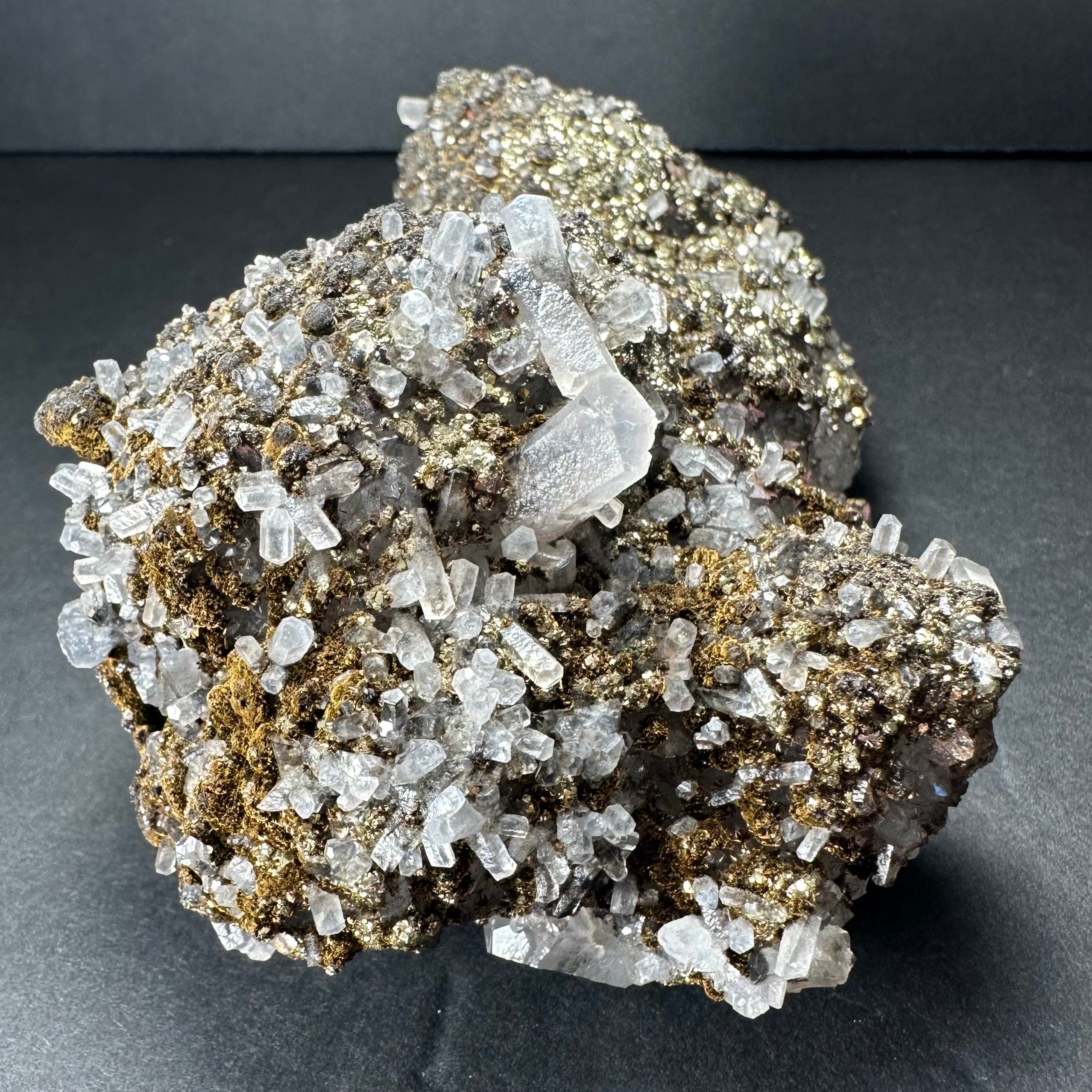 Marcasite on Calcite from Morocco | Minerals | Wiccan Center