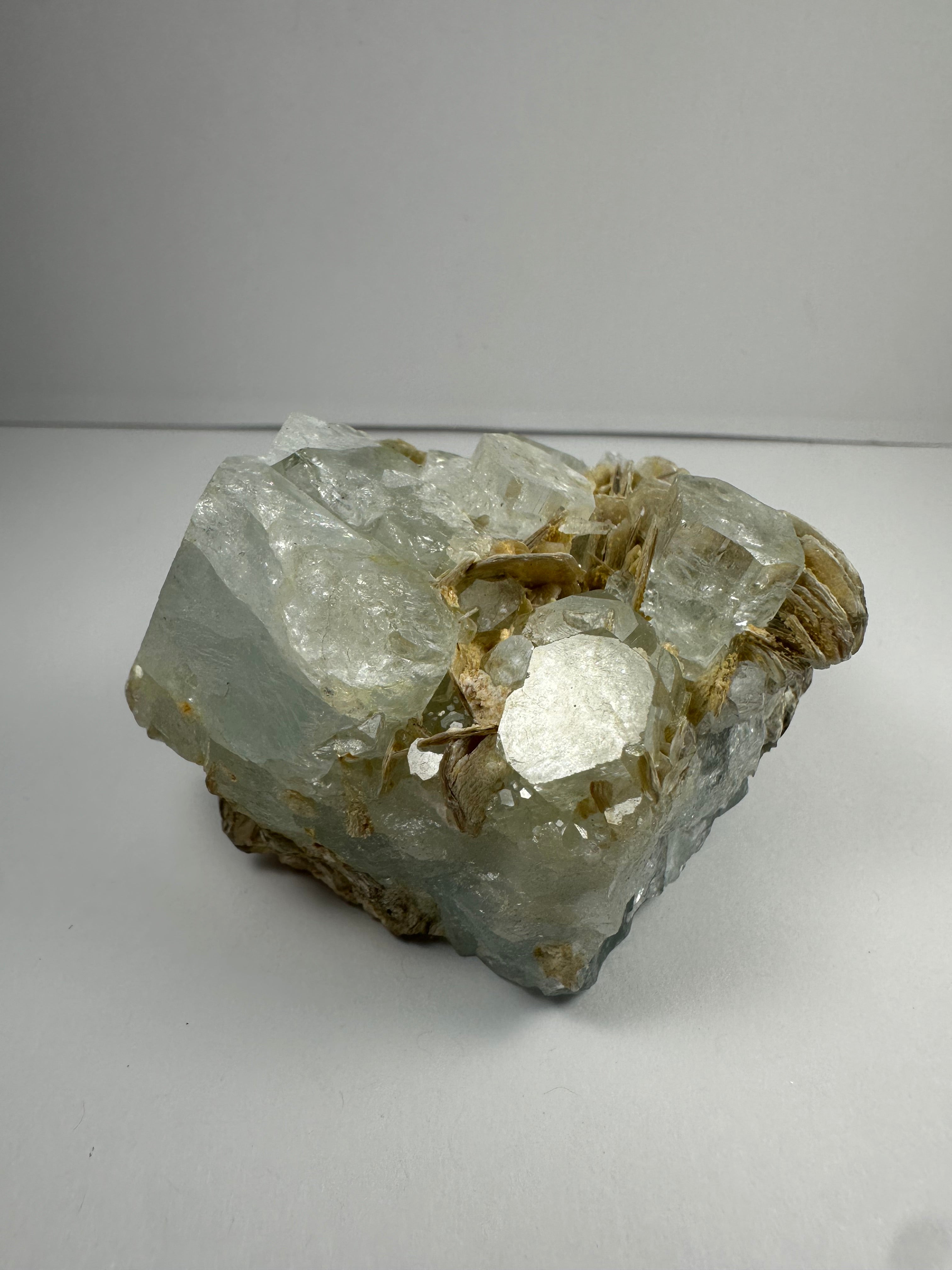 Aquamarine with Muscovite Shigar Valley, Skardu, Pakstan | Minerals | Wiccan Center