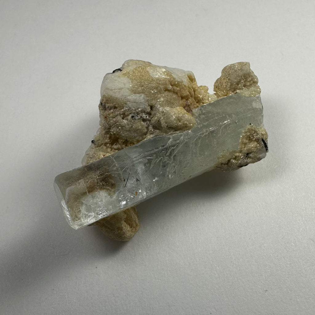 Aquamarine on Albite with Black Tourmaline Shigar Valley, Skardu, Pakistan | Minerals | Wiccan Center