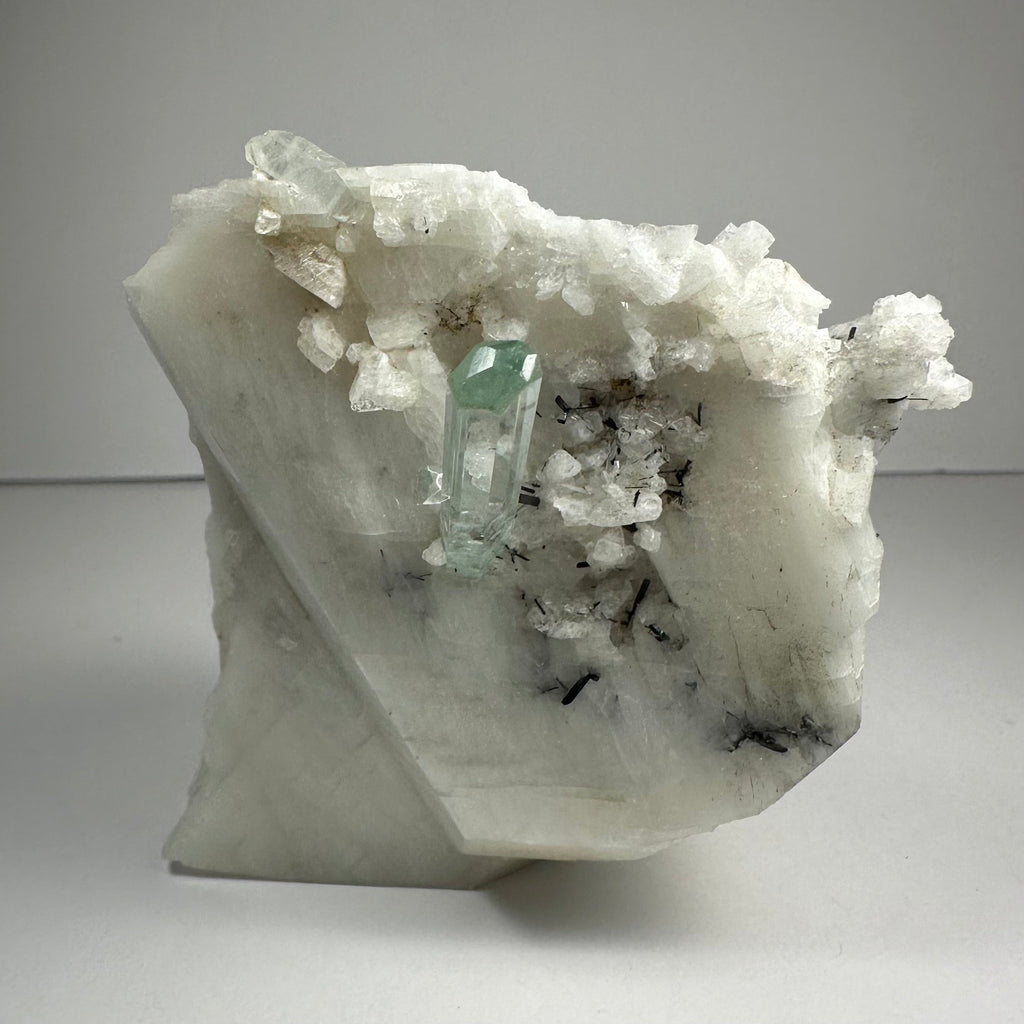 Aquamarine Beryl on Albite | Minerals | Wiccan Center