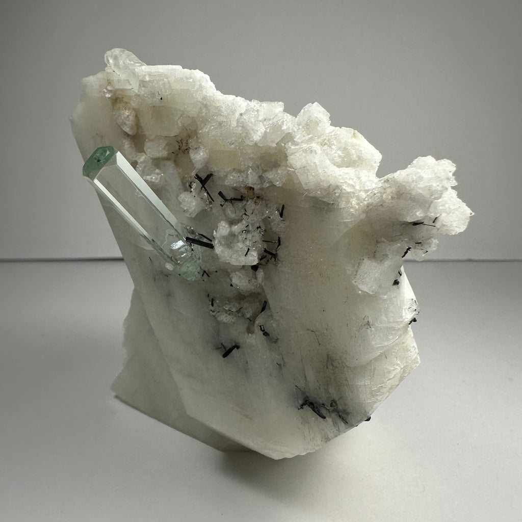 Aquamarine Beryl on Albite | Minerals | Wiccan Center
