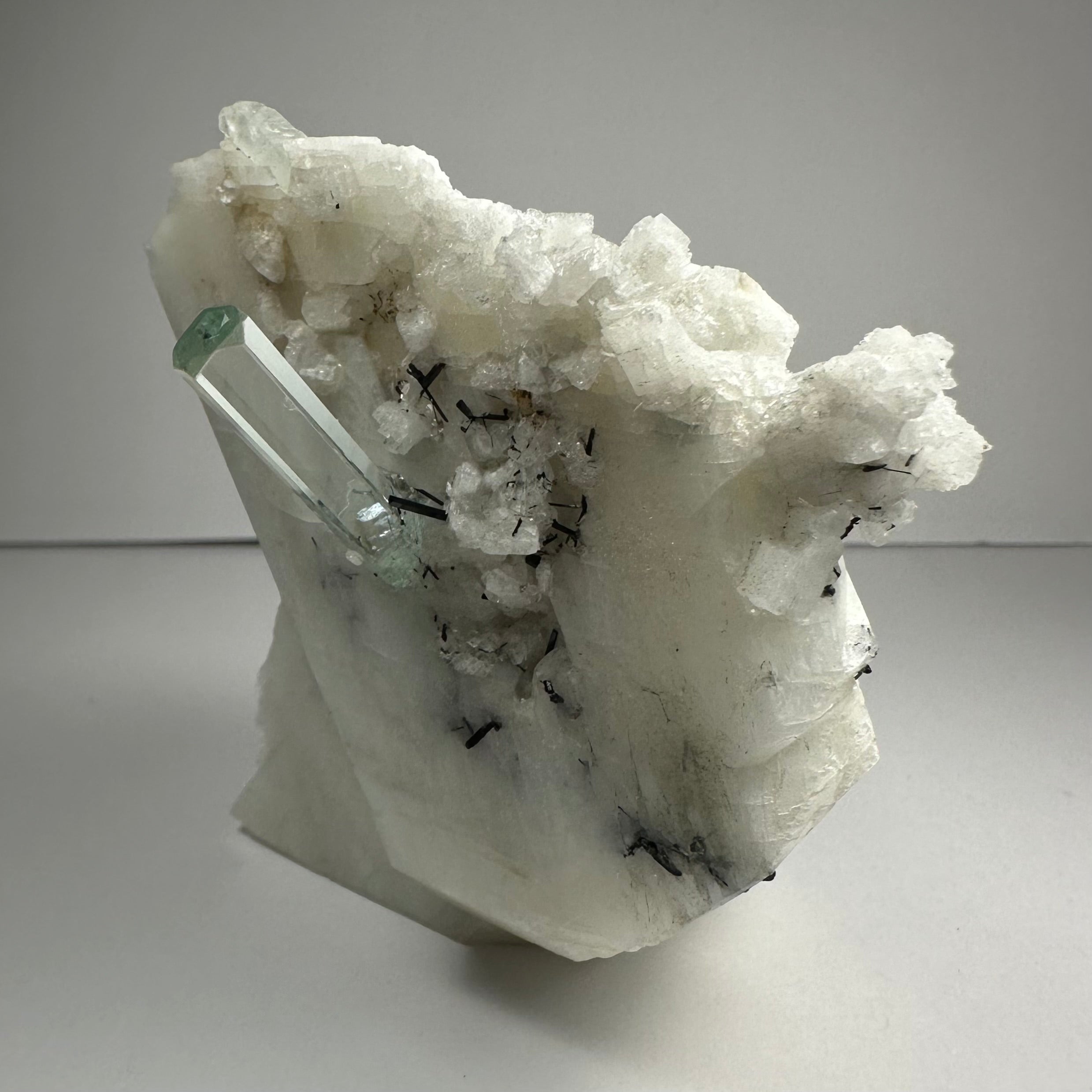 Aquamarine Beryl on Albite | Minerals | Wiccan Center