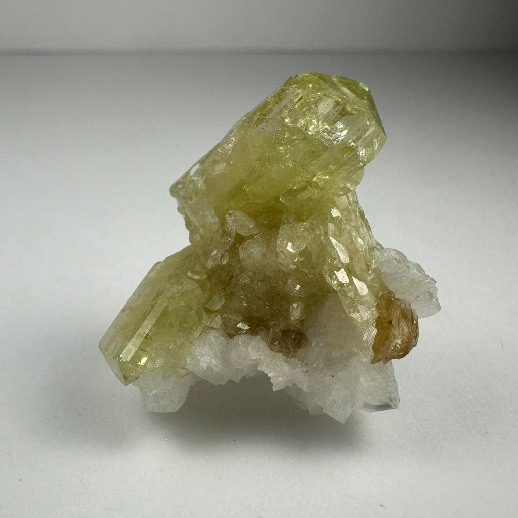 Brazilianite on Albite | Minerals | Wiccan Center