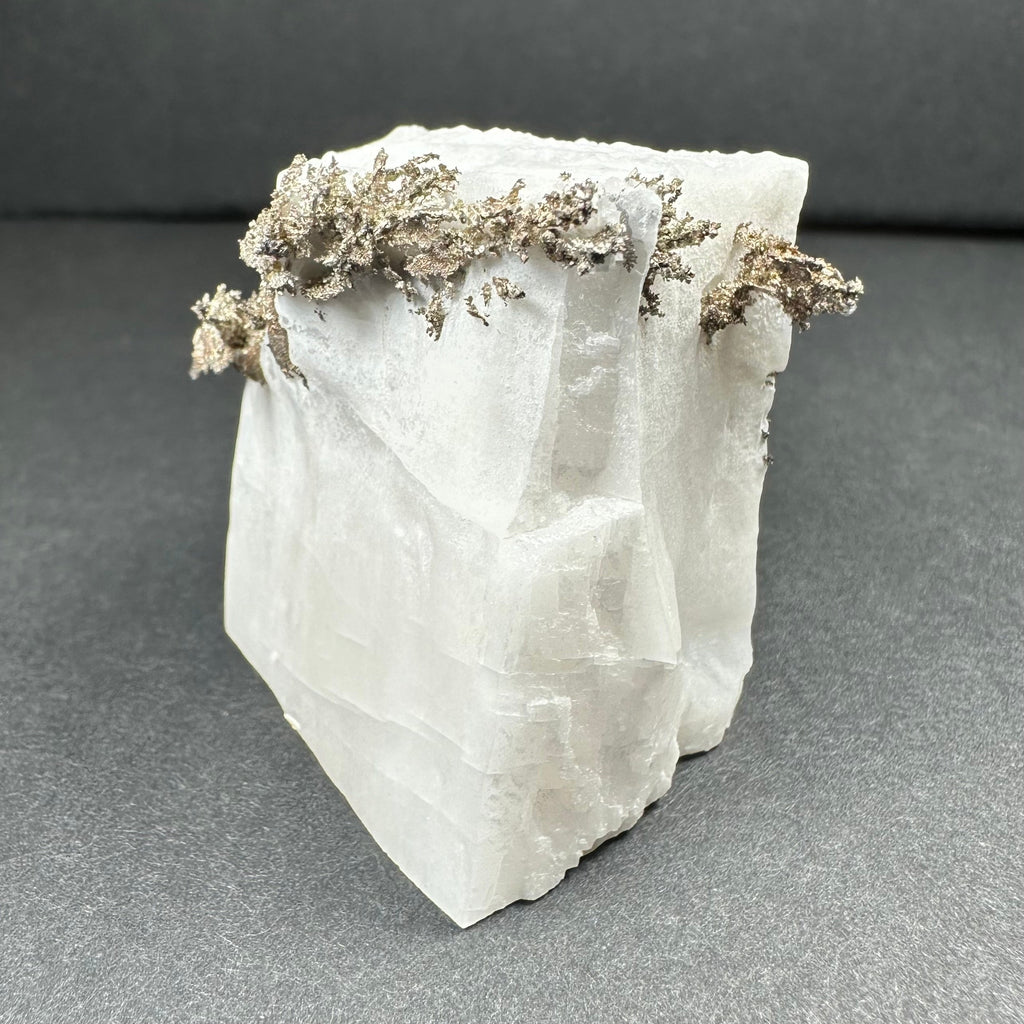 Native Dendritic Silver on Calcite from Morocco | Minerals | Wiccan Center