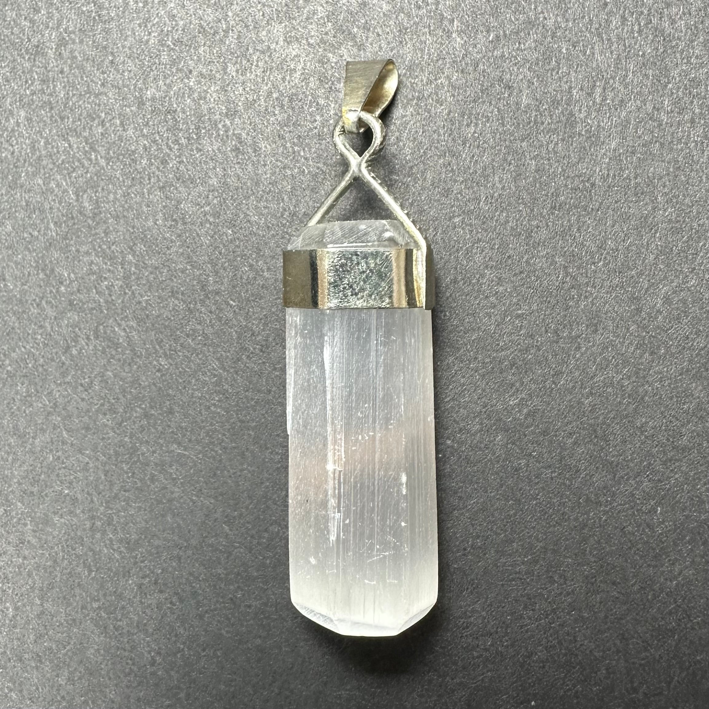 Selenite Pendant in Sterling Silver Clasp | Jewelry | Wiccan Center