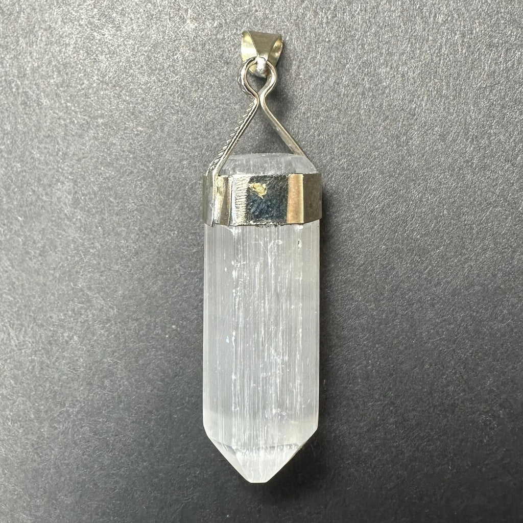 Selenite Pendant in Sterling Silver Clasp | Jewelry | Wiccan Center