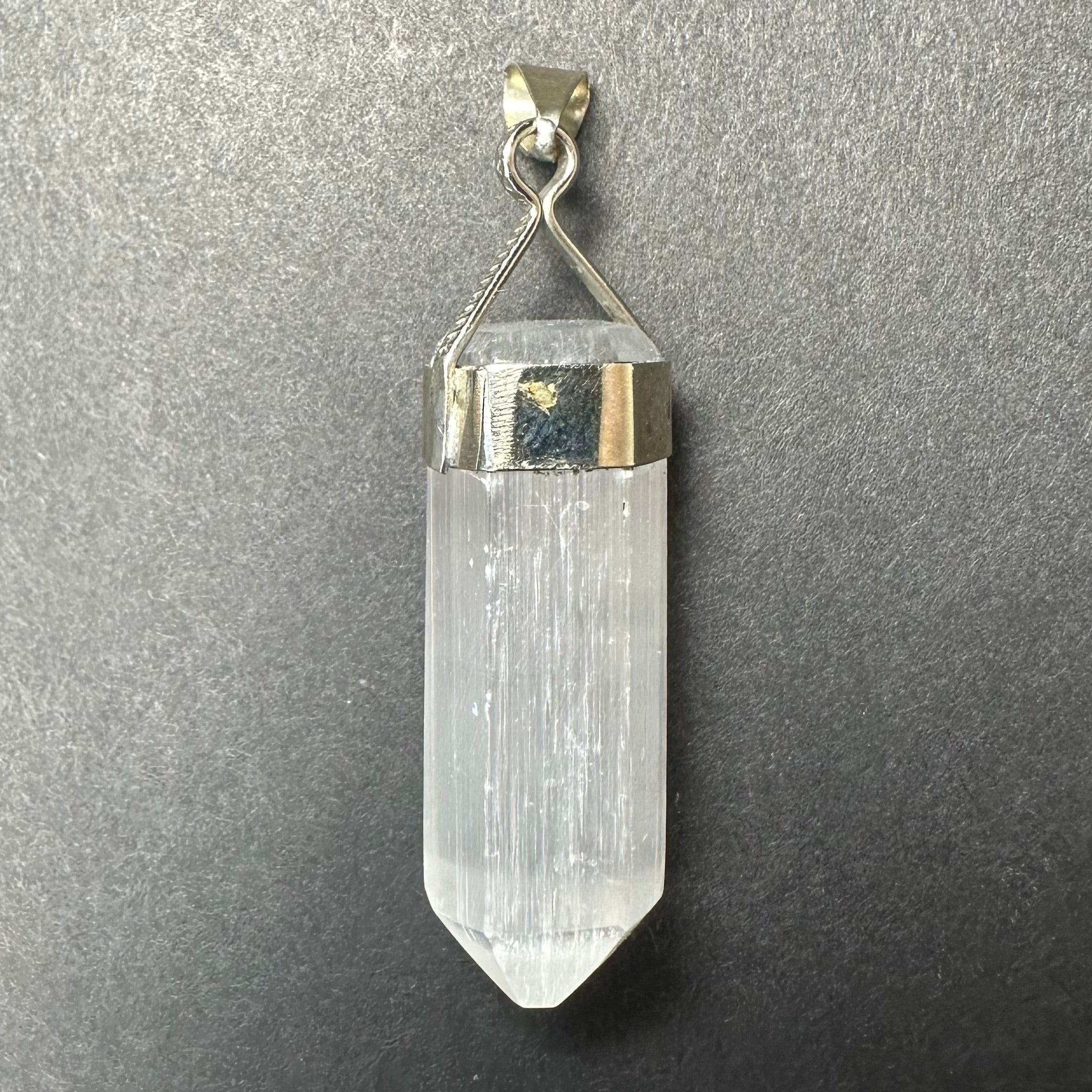 Selenite Pendant in Sterling Silver Clasp | Jewelry | Wiccan Center