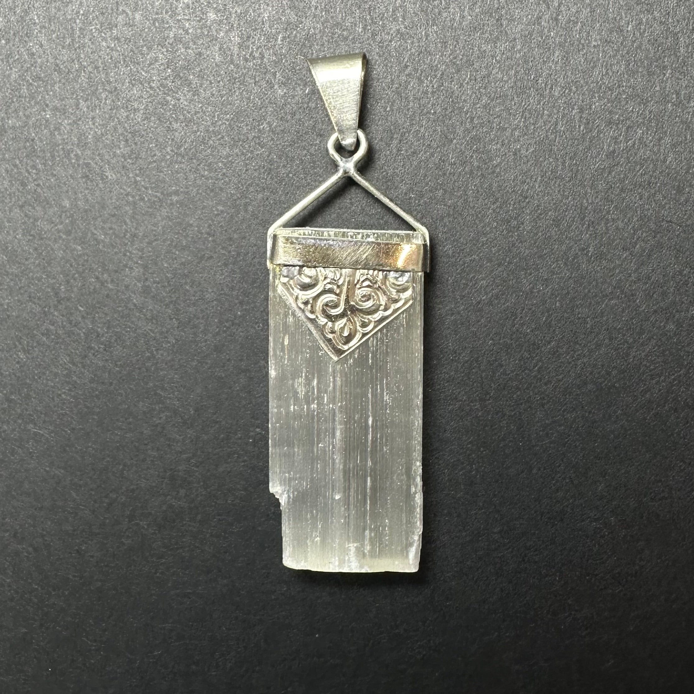 Selenite Pendant in Sterling Silver Clasp | Jewelry | Wiccan Center