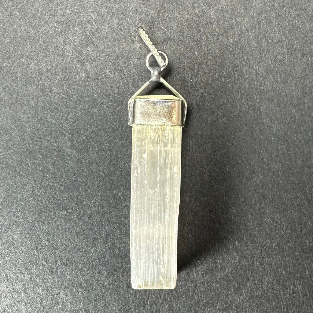 Selenite Pendant in Sterling Silver Clasp | Jewelry | Wiccan Center