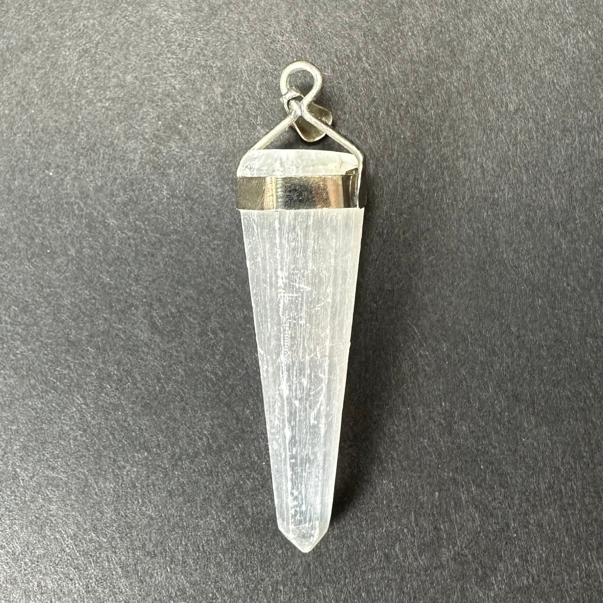 Selenite Pendant in Sterling Silver Clasp | Jewelry | Wiccan Center