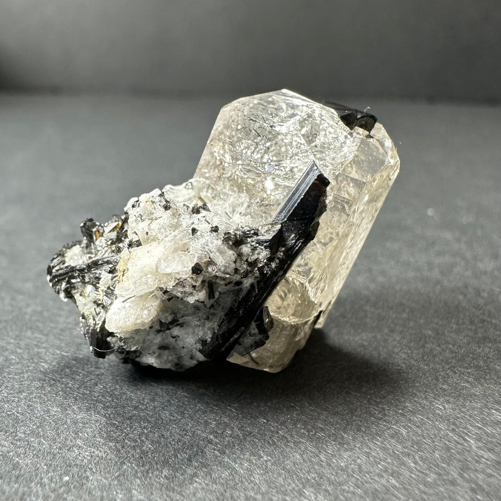 White Topaz with Black Tourmaline Mt. Antero, San Isabel National Forest, Colorado | Minerals | Wiccan Center