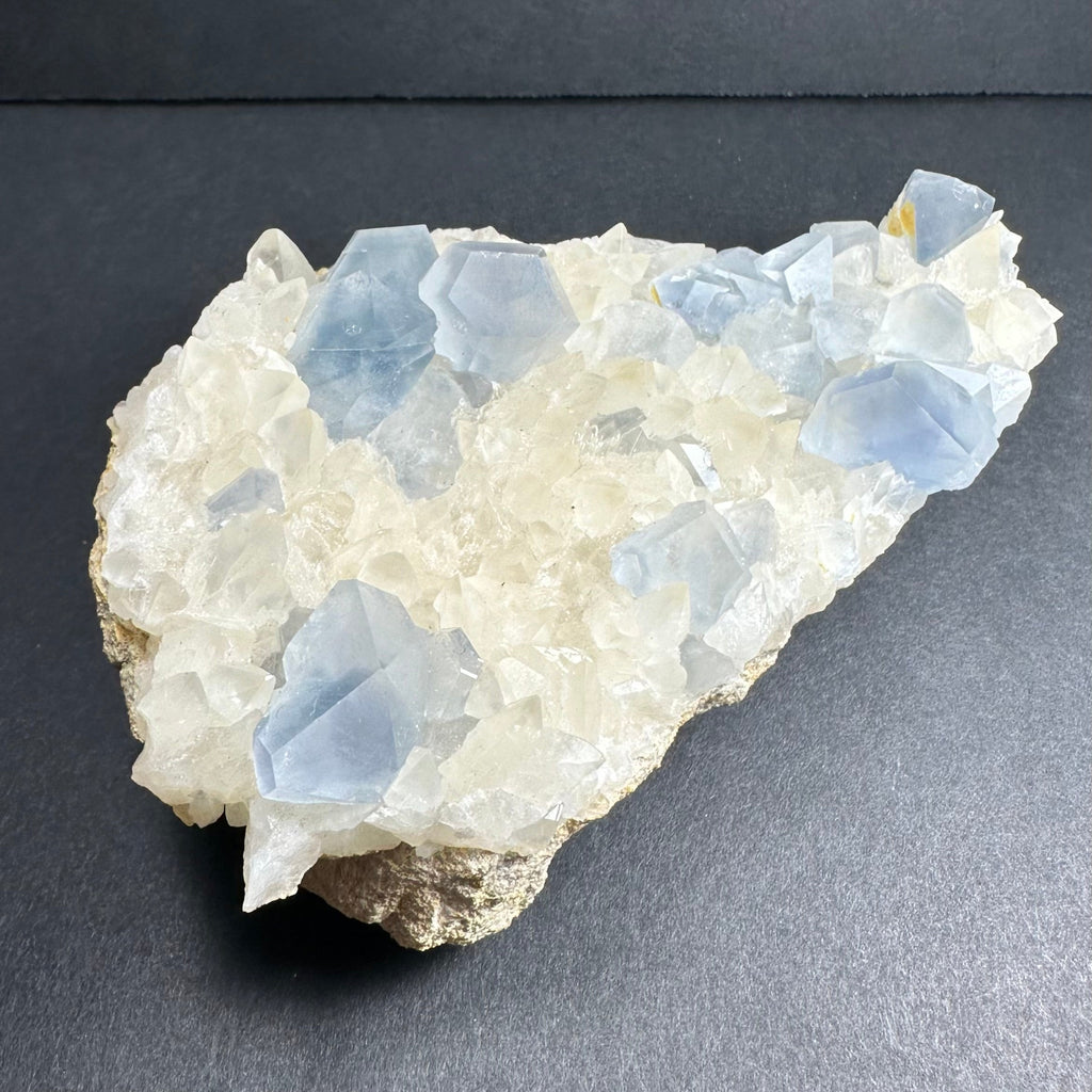 Celestite Crystals with Scalenohedral Calcite | Minerals | Wiccan Center