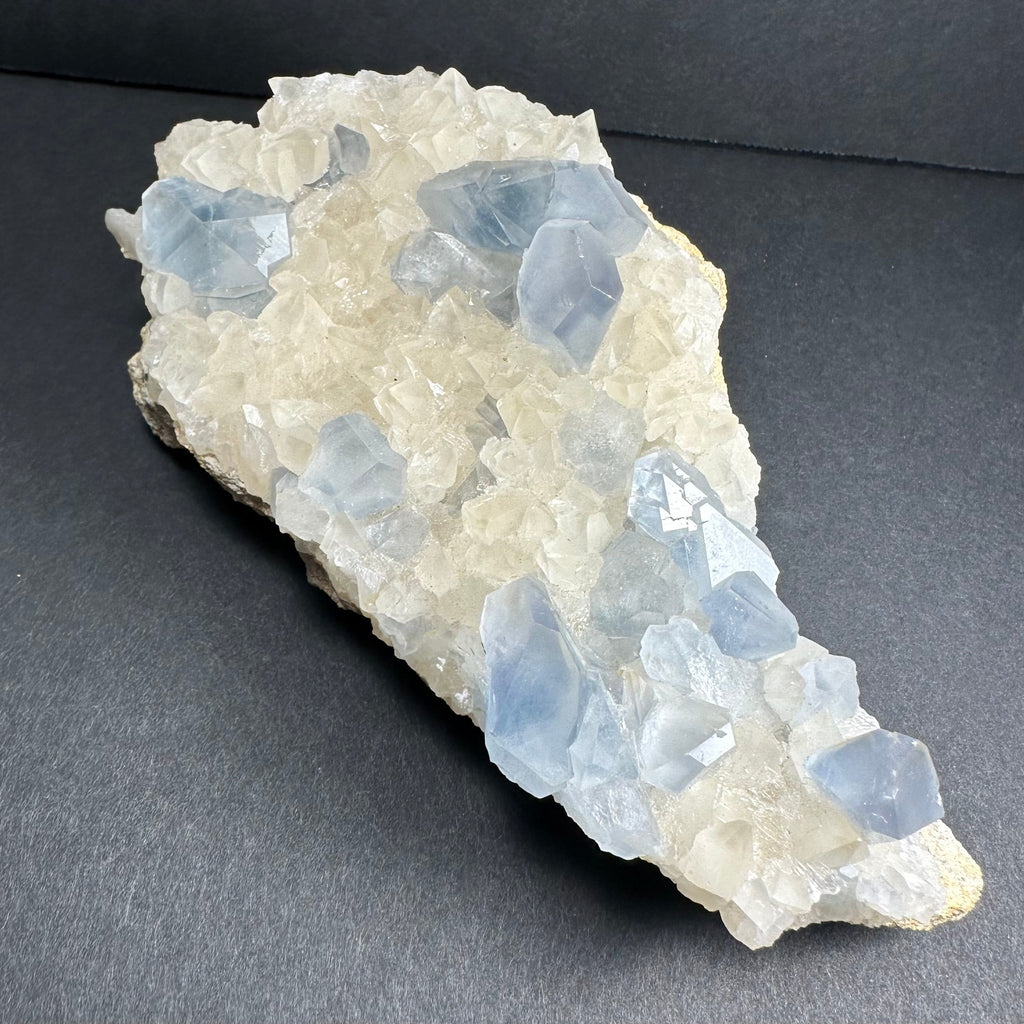 Celestite Crystals with Scalenohedral Calcite | Minerals | Wiccan Center