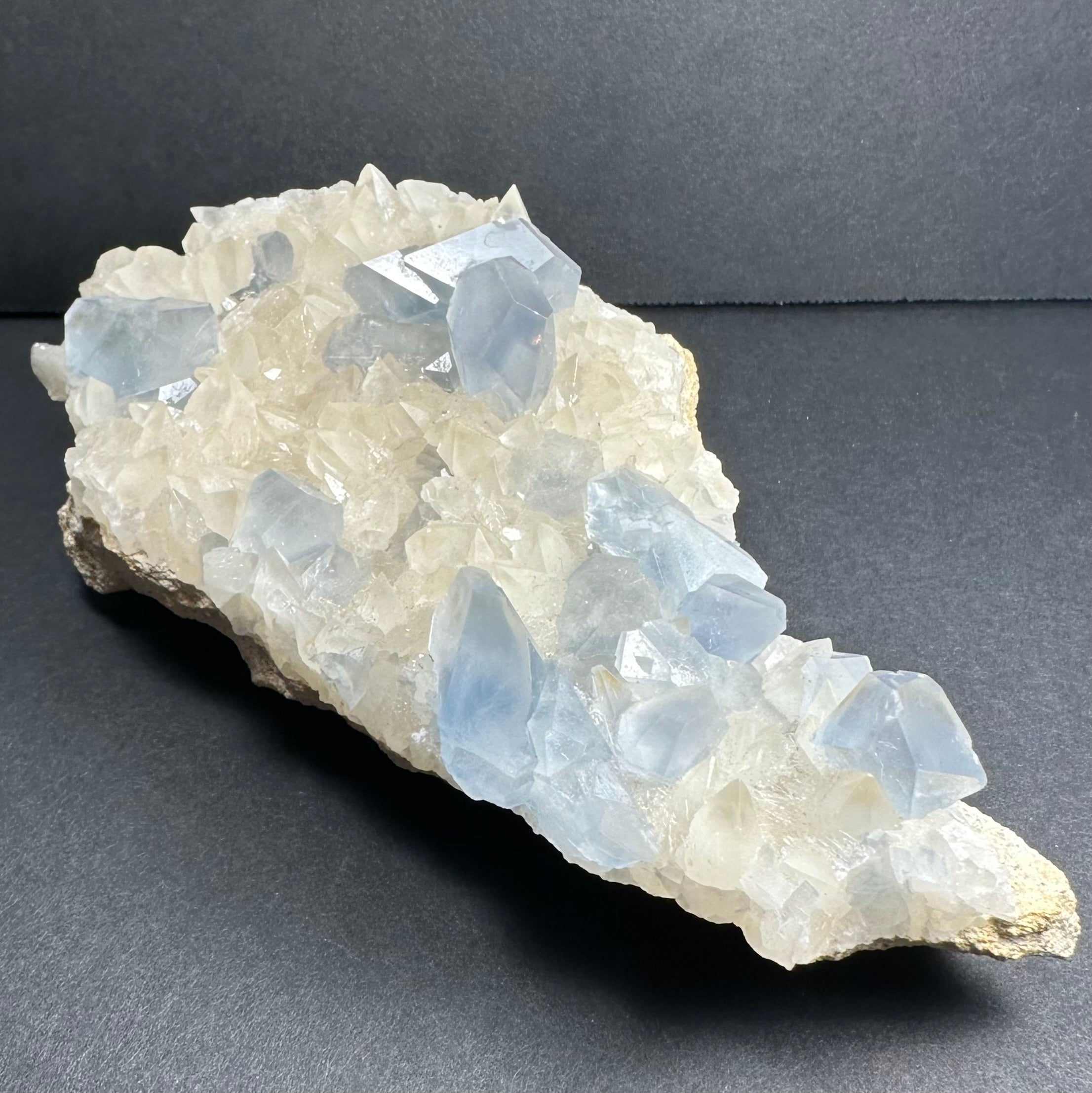 Celestite Crystals with Scalenohedral Calcite | Minerals | Wiccan Center
