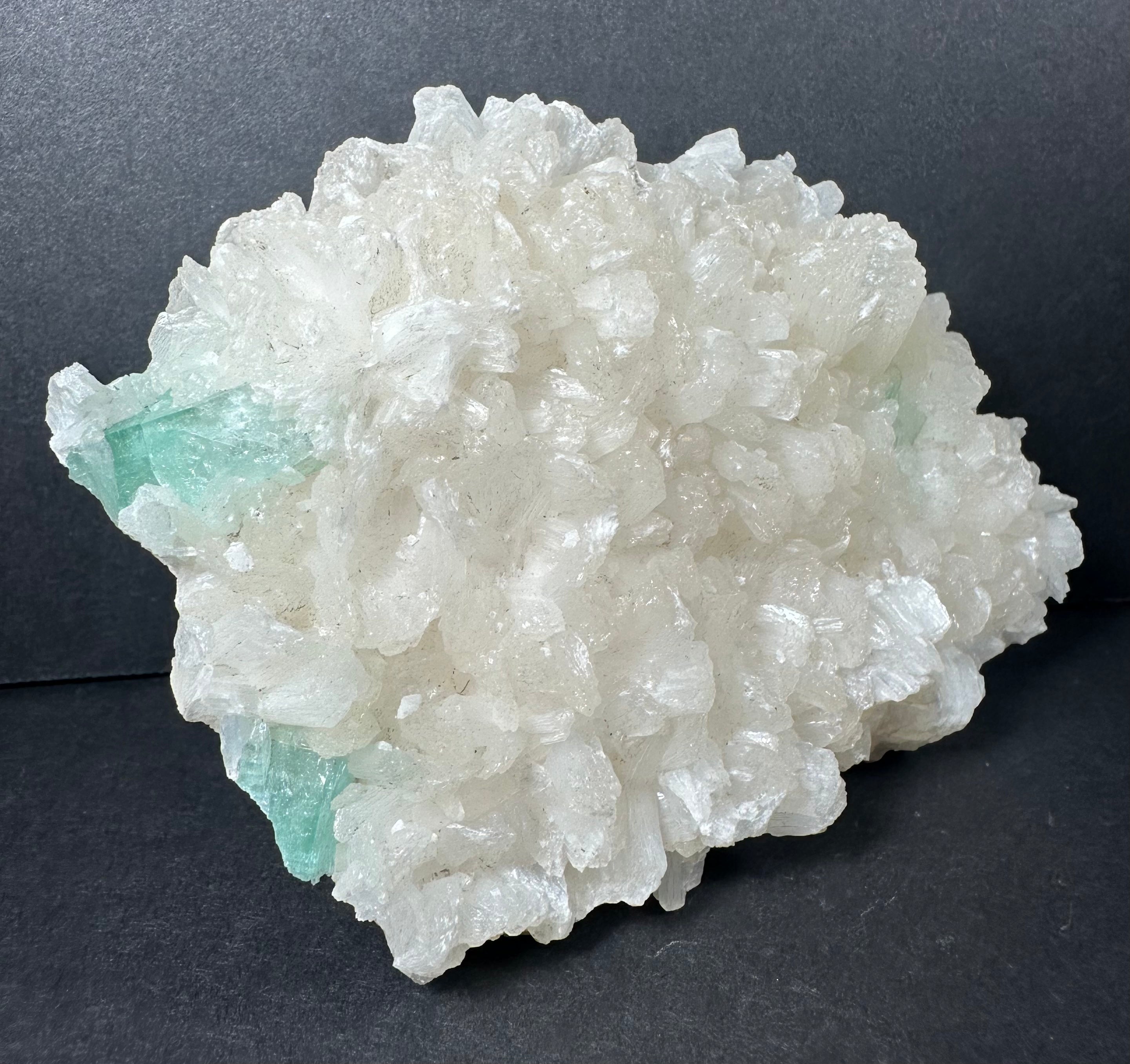 Ocean Green Apophyllite with Stilbite on matrix | Minerals | Wiccan Center