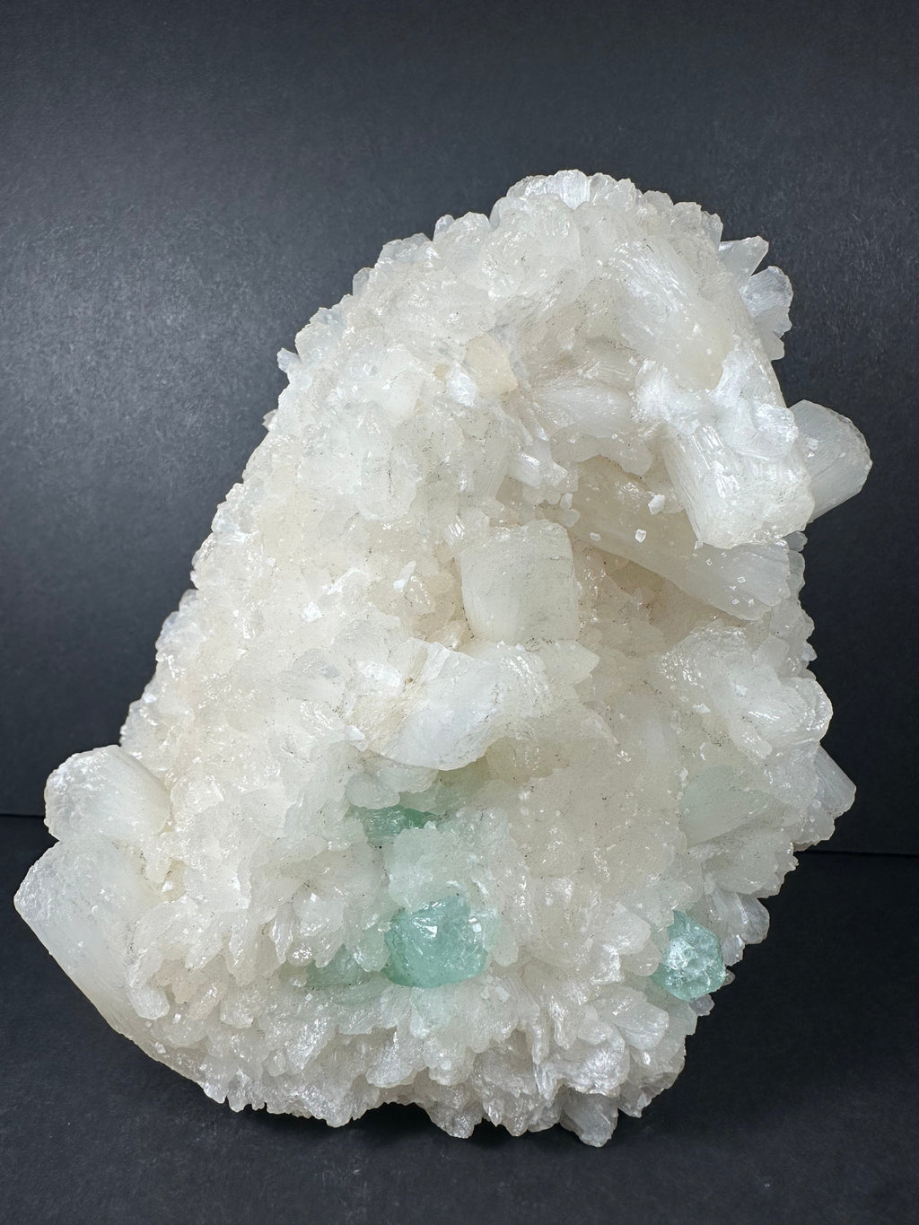 Stilbite with Green Apophyllite and Mordenite on matrix | Minerals | Wiccan Center