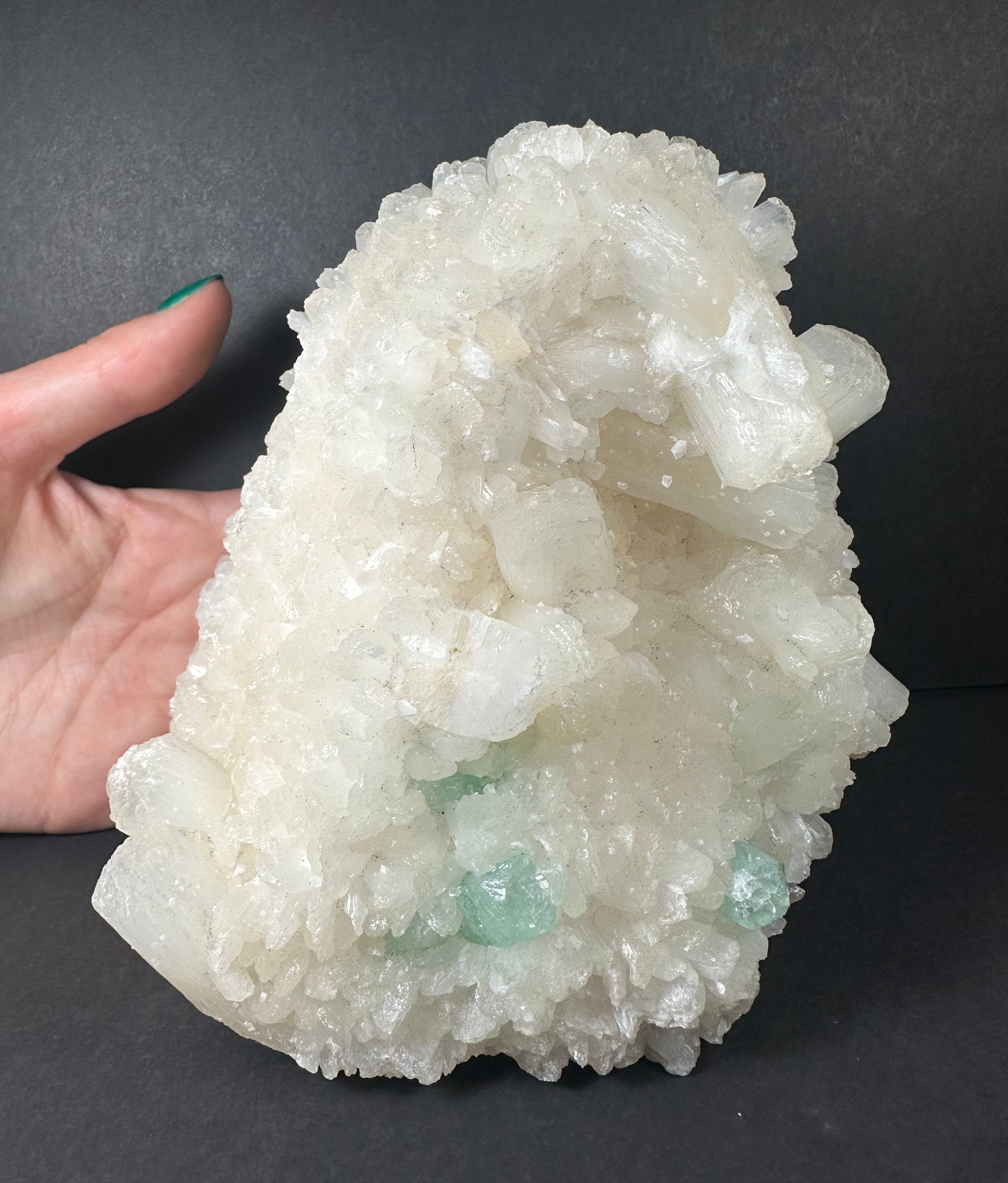 Stilbite with Green Apophyllite and Mordenite on matrix | Minerals | Wiccan Center