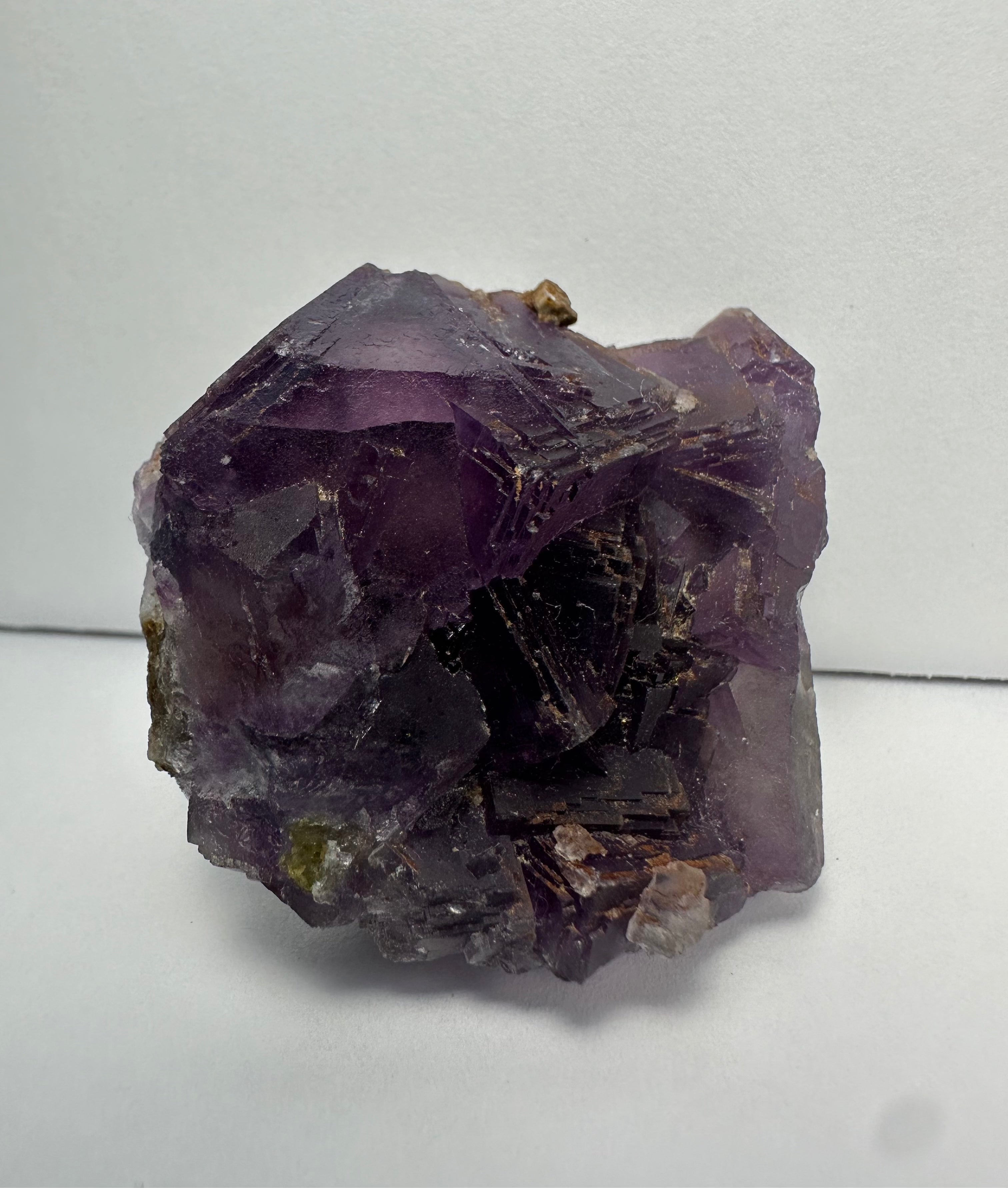 Purple Cubic Fluorite on matrix | Minerals | Wiccan Center