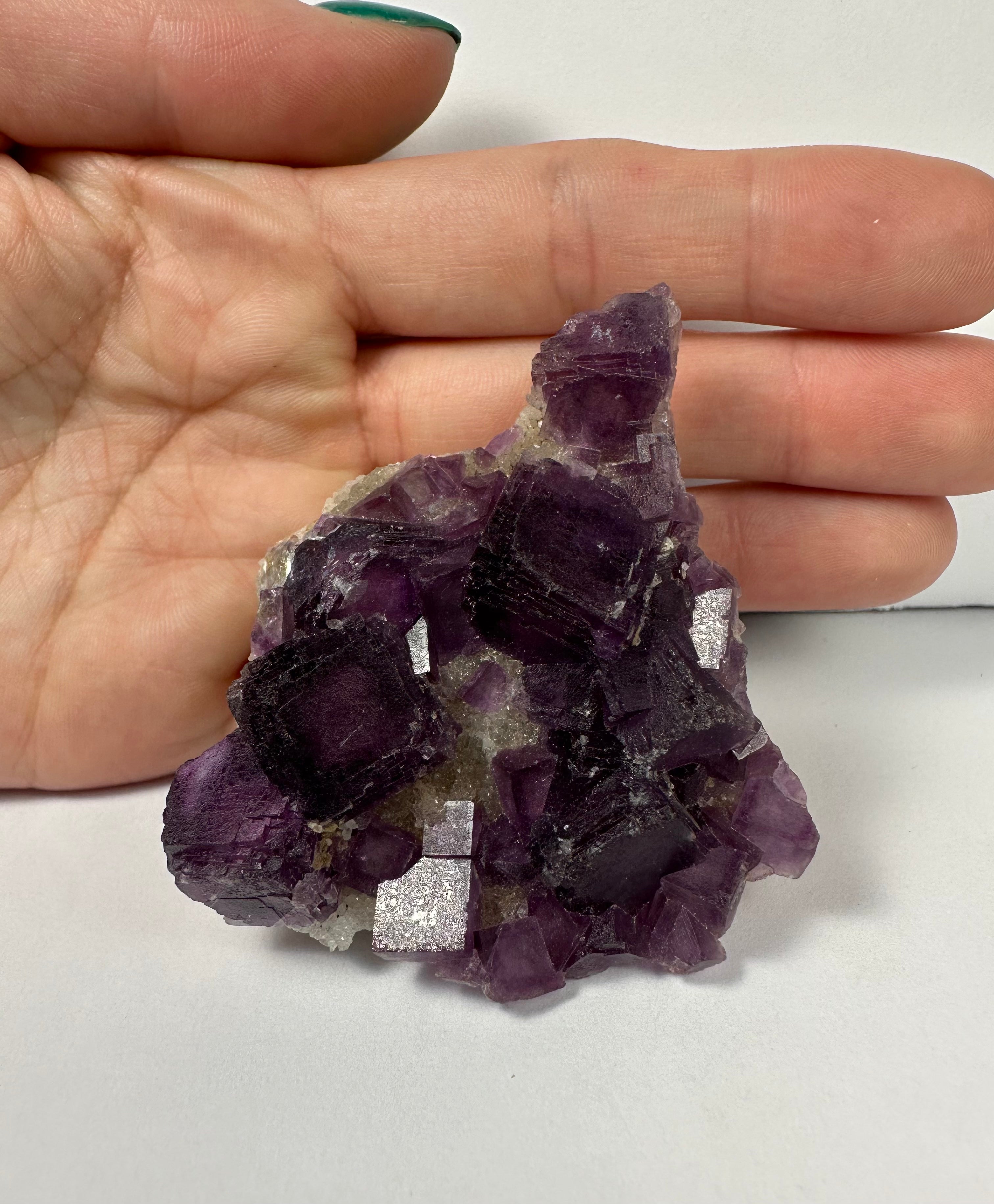 Purple Cubic Fluorite on matrix | Minerals | Wiccan Center
