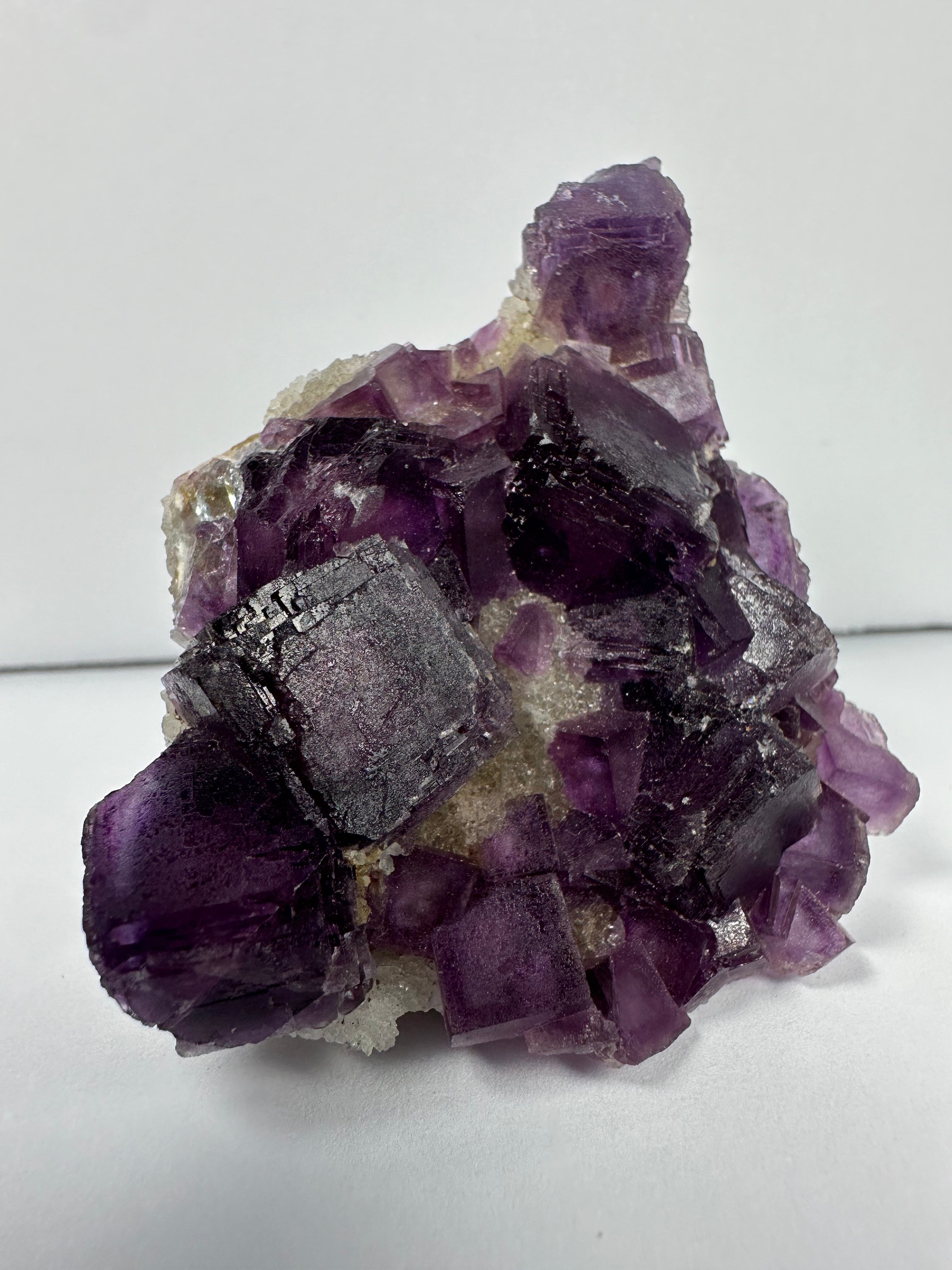 Purple Cubic Fluorite on matrix | Minerals | Wiccan Center