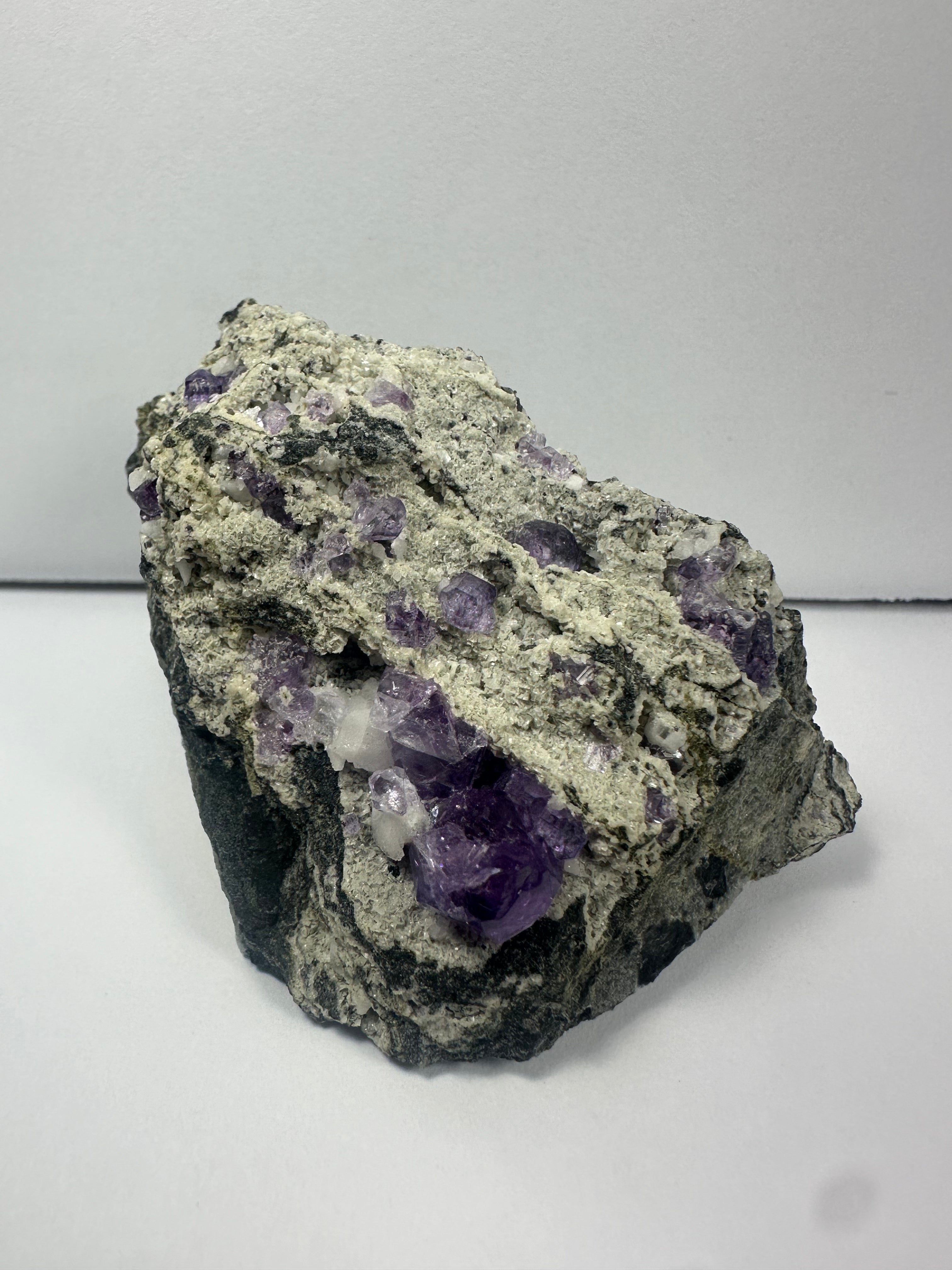 Purple Fluorite Clusters on Matrix | Minerals | Wiccan Center