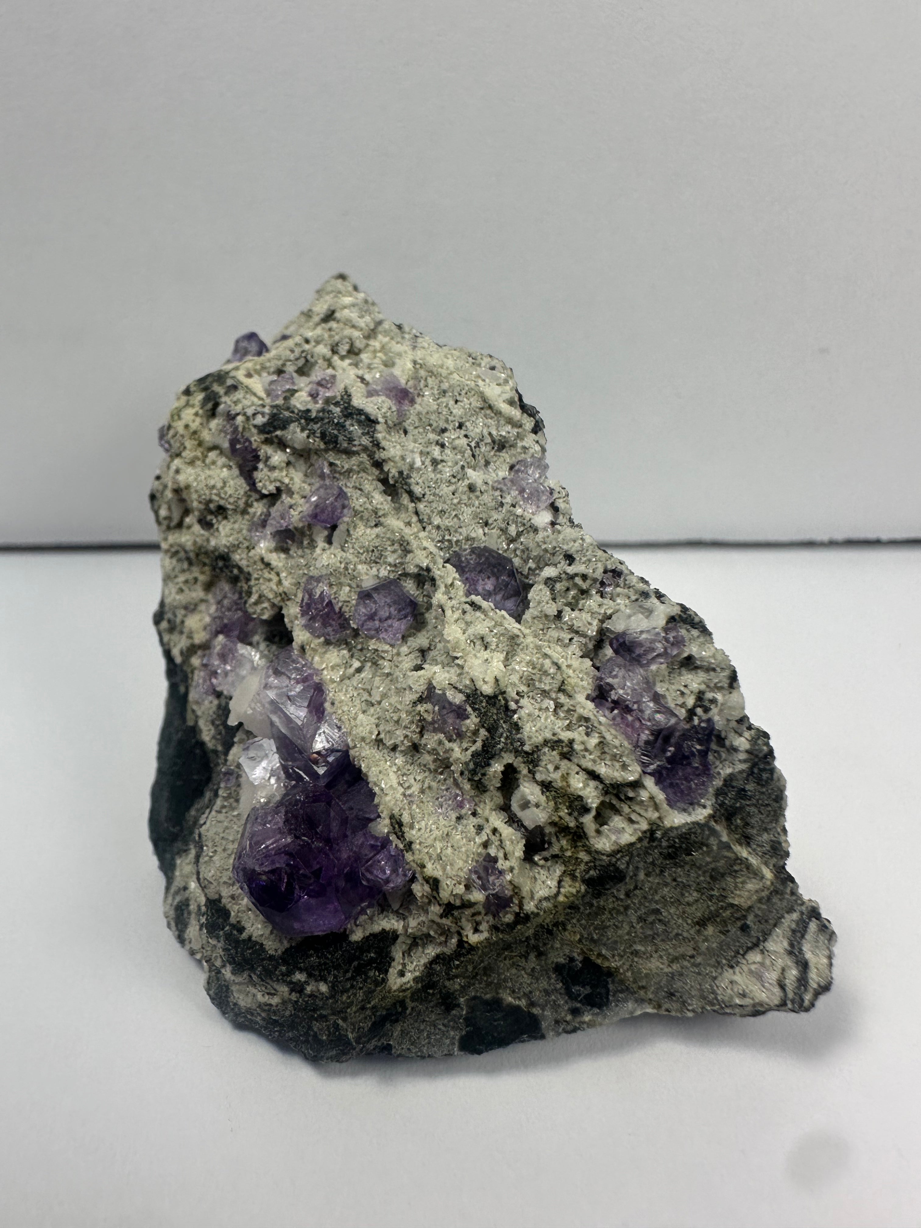 Purple Fluorite Clusters on Matrix | Minerals | Wiccan Center