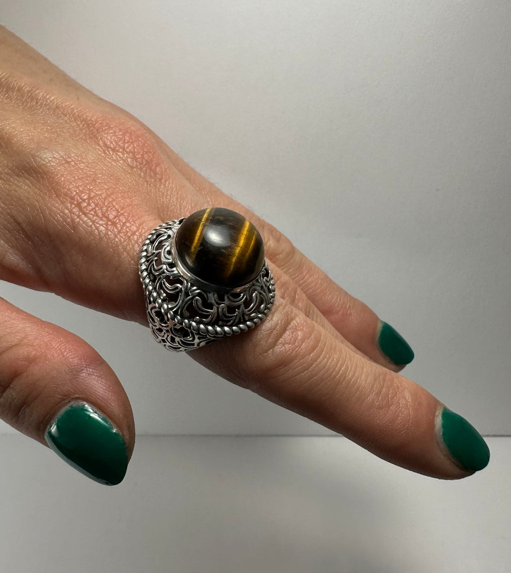 Tiger's Eye Ring | Jewelry | Wiccan Center