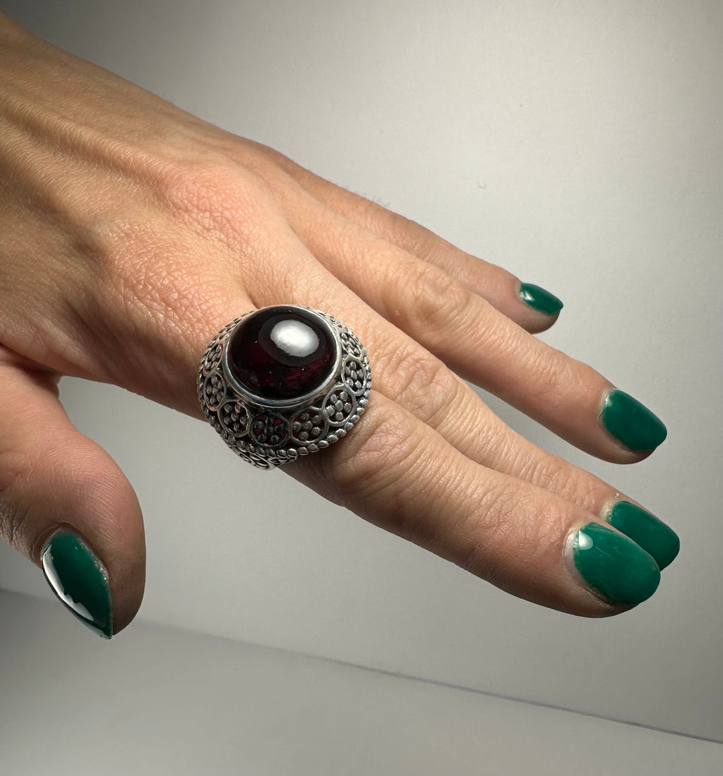 Garnet Ring | Jewelry | Wiccan Center