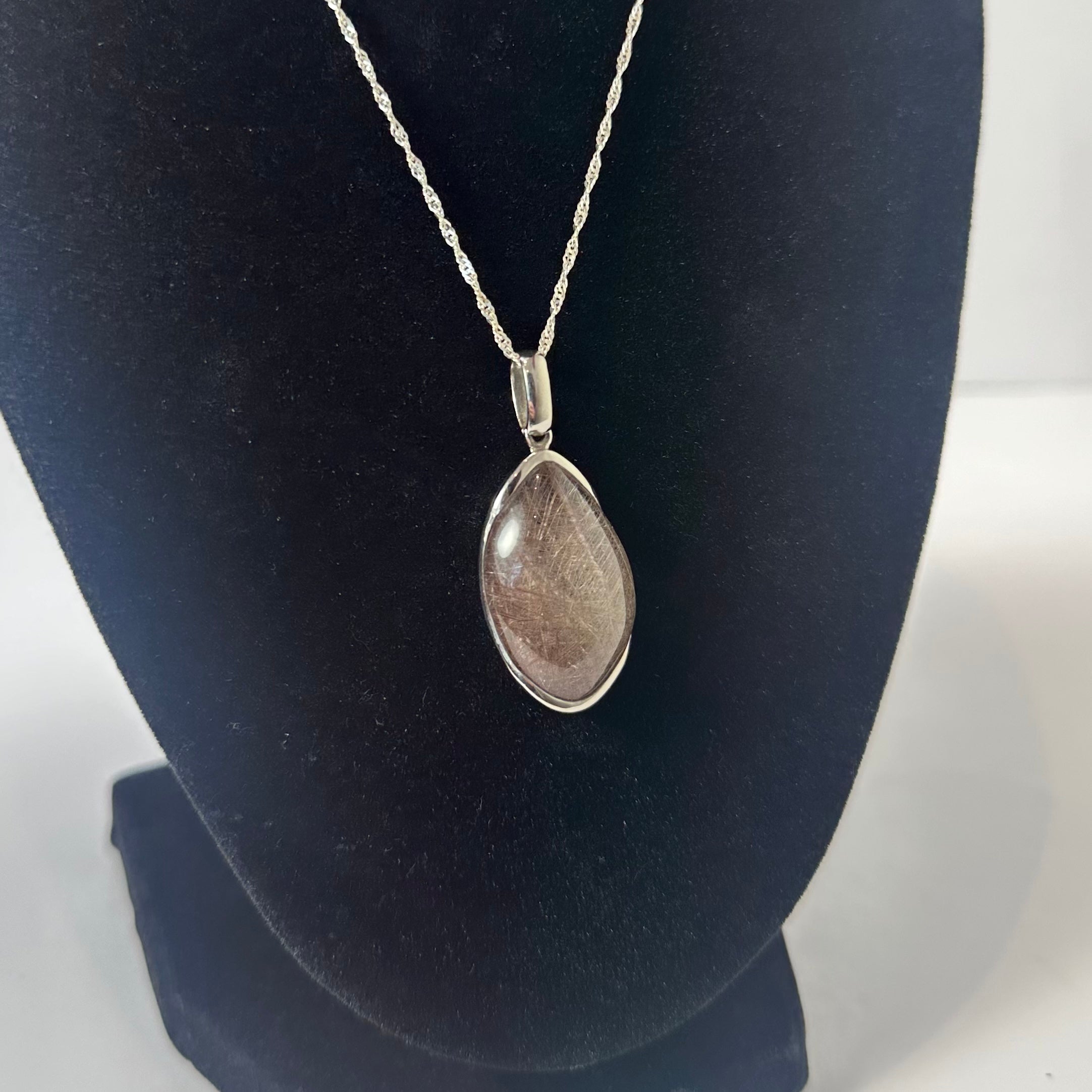 Silver Rutile Teardrop Pendant | Jewelry | Wiccan Center