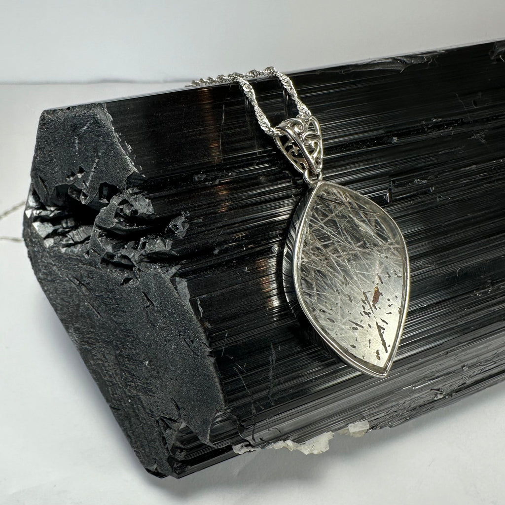 Rutilated Quartz Flame Pendant | Jewelry | Wiccan Center