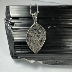 Rutilated Quartz Flame Pendant | Jewelry | Wiccan Center
