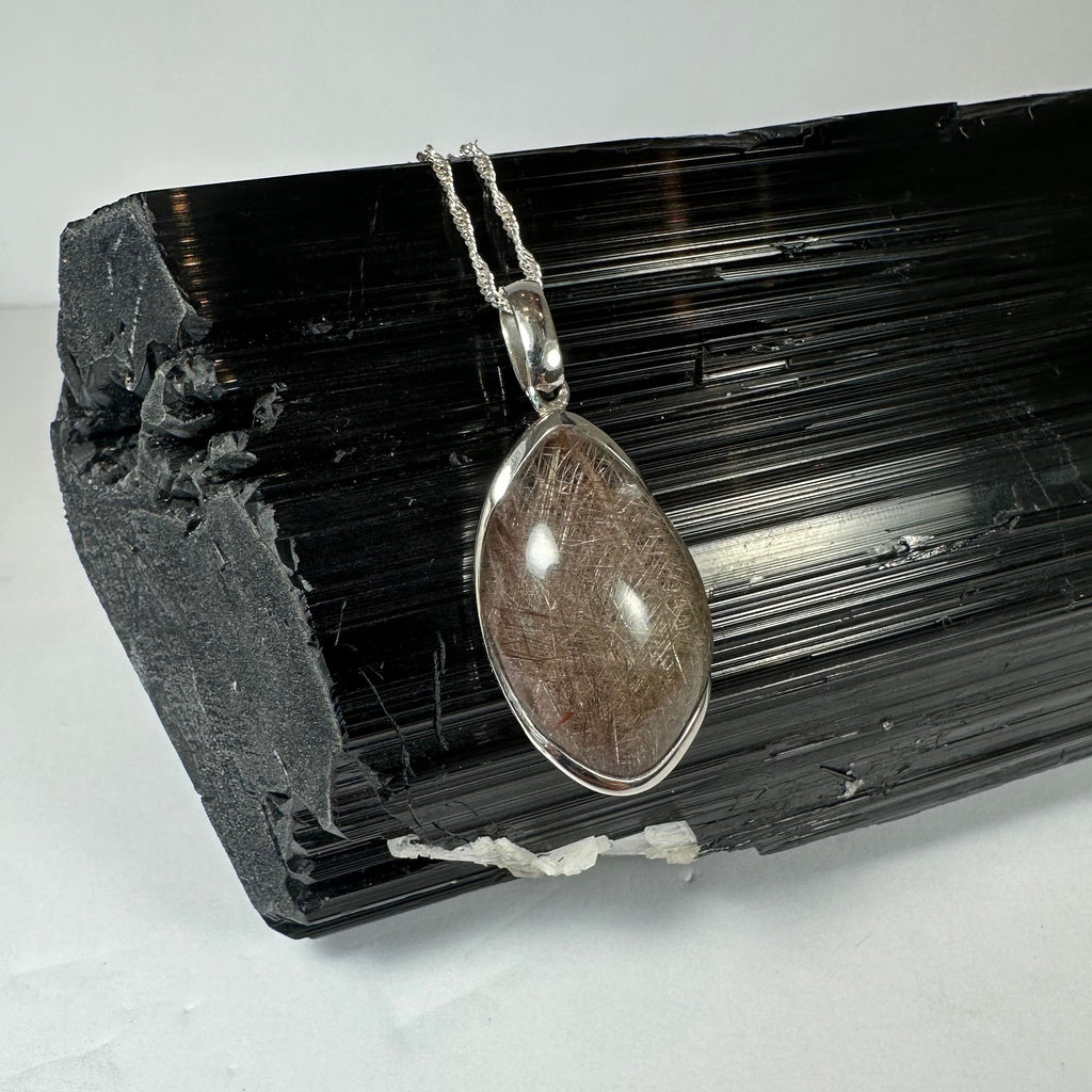 Silver Rutile Teardrop Pendant | Jewelry | Wiccan Center