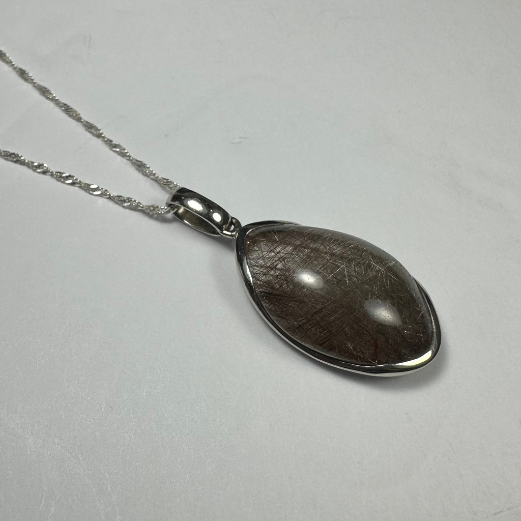 Silver Rutile Teardrop Pendant | Jewelry | Wiccan Center
