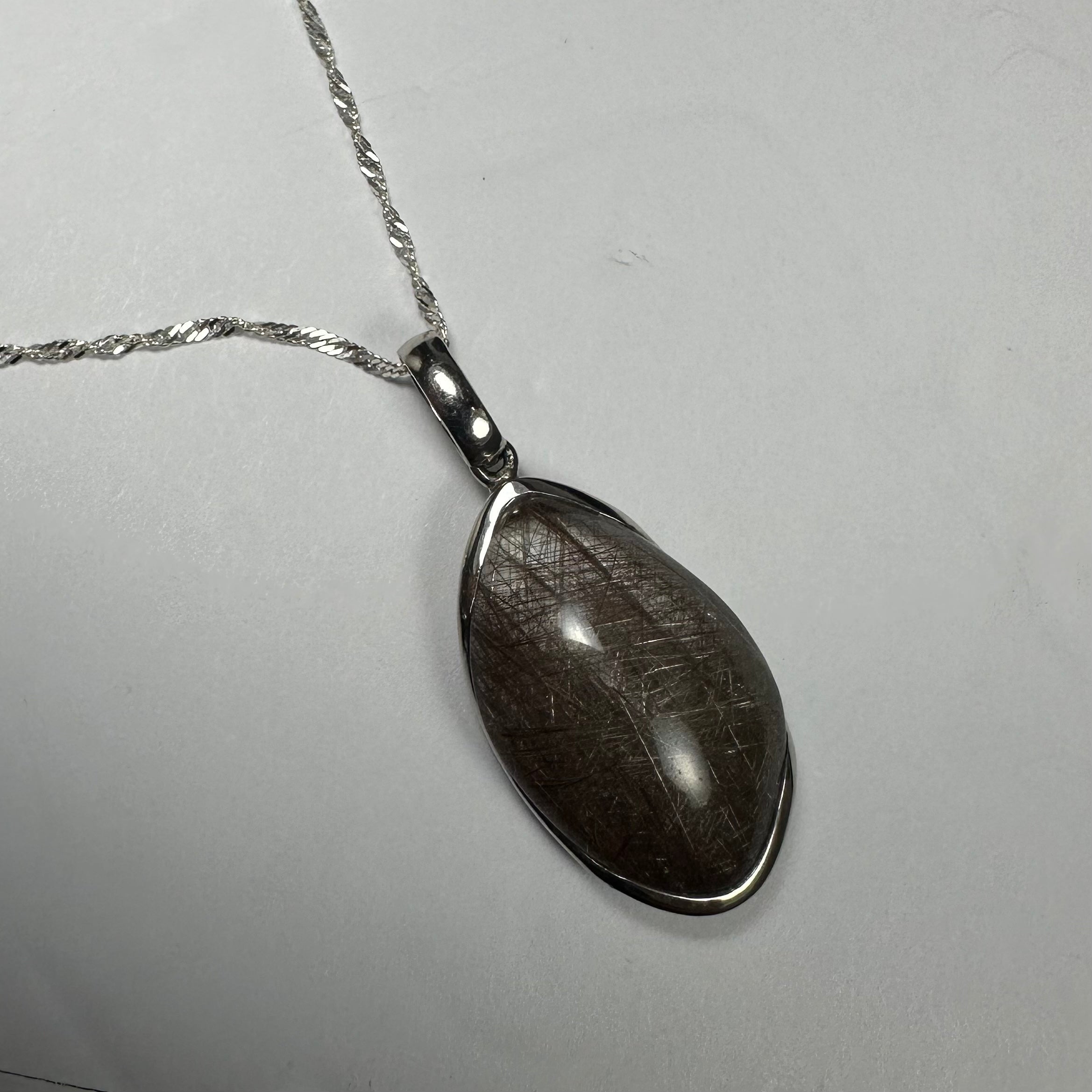Silver Rutile Teardrop Pendant | Jewelry | Wiccan Center