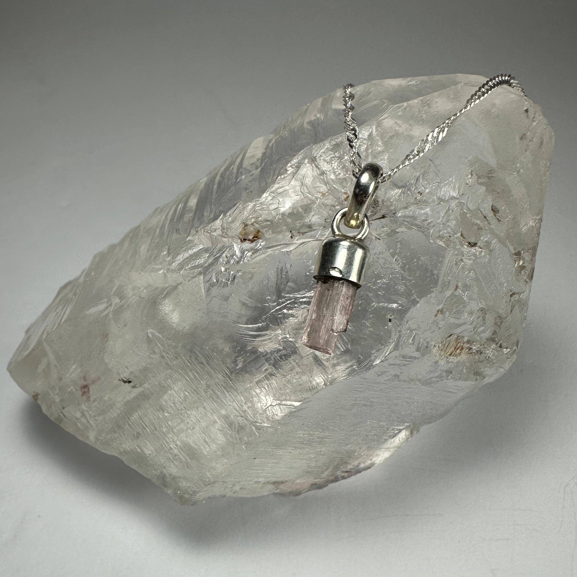 Natural Tourmaline Pencil Pendant | Jewelry | Wiccan Center