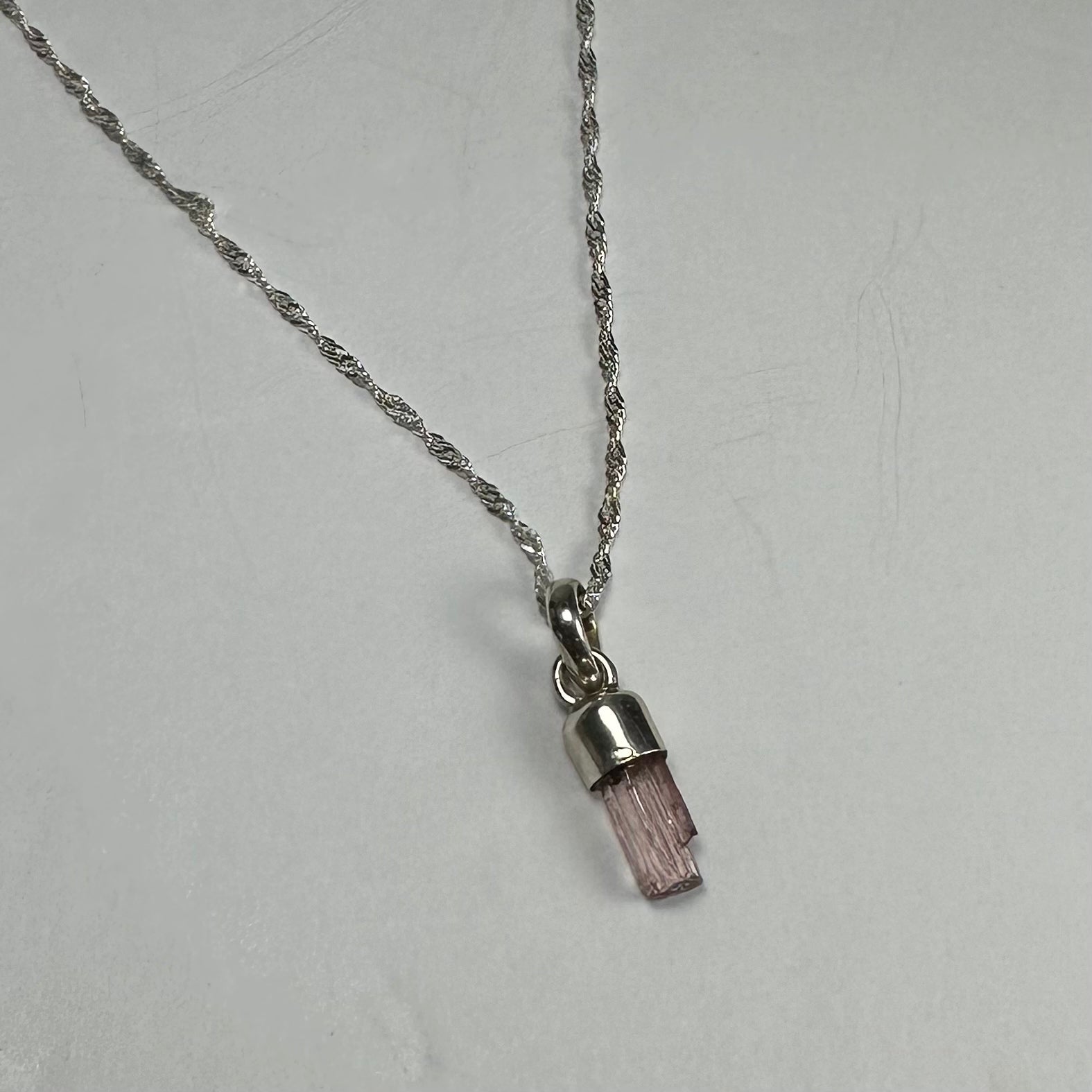 Natural Tourmaline Pencil Pendant | Jewelry | Wiccan Center