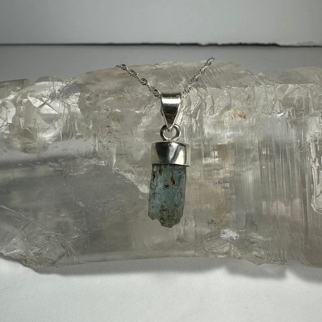 Natural Aquamarine Beryl Pendnat | Jewelry | Wiccan Center