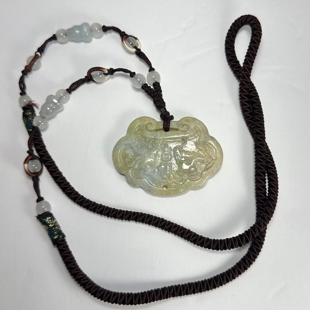 Dragon & Phoenix Nephrite Jade Necklace | Jewelry | Wiccan Center